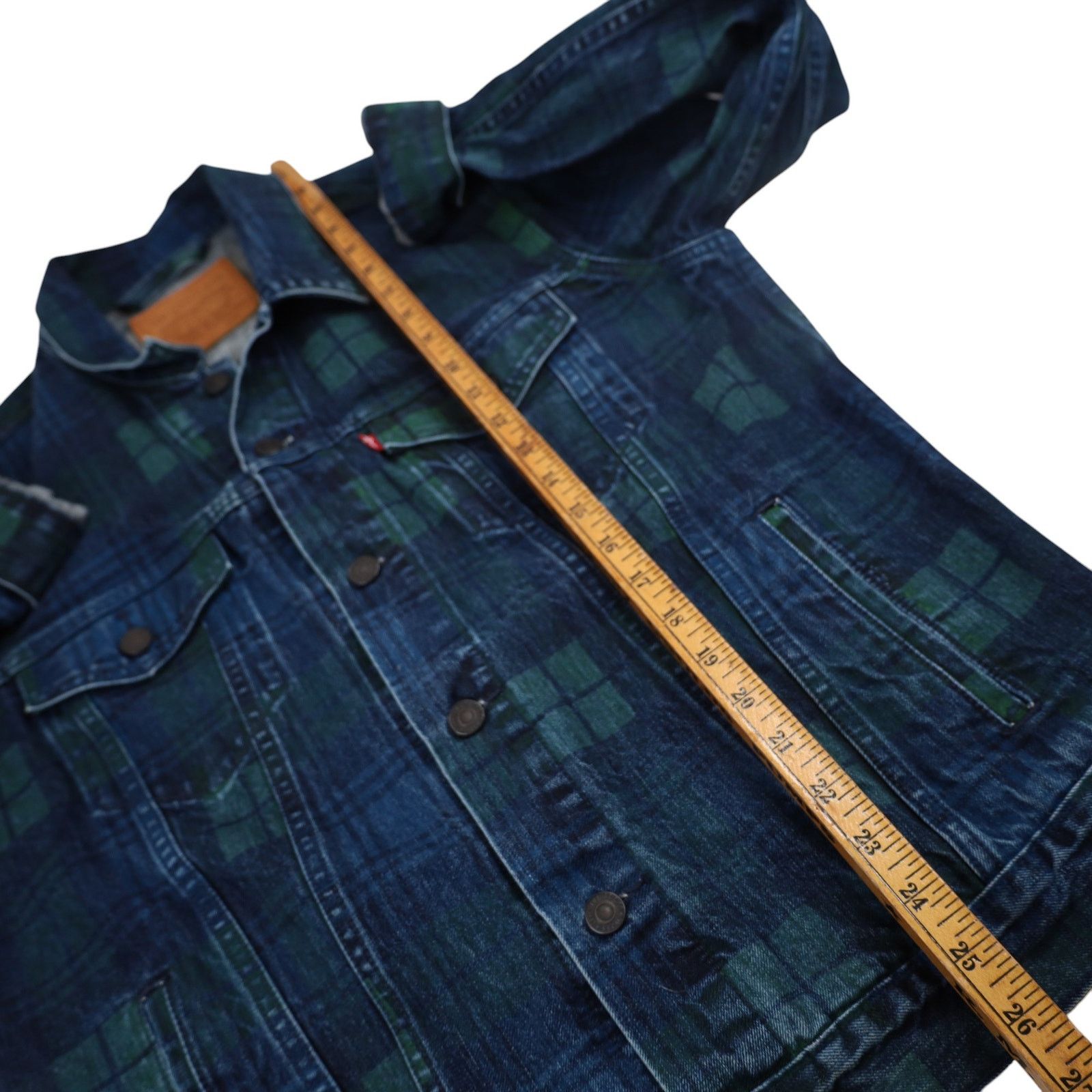 Levi's SAMPLE Levis Painted Plaid Denim Jacket Size US M / EU 48-50 / 2 - 8 Thumbnail