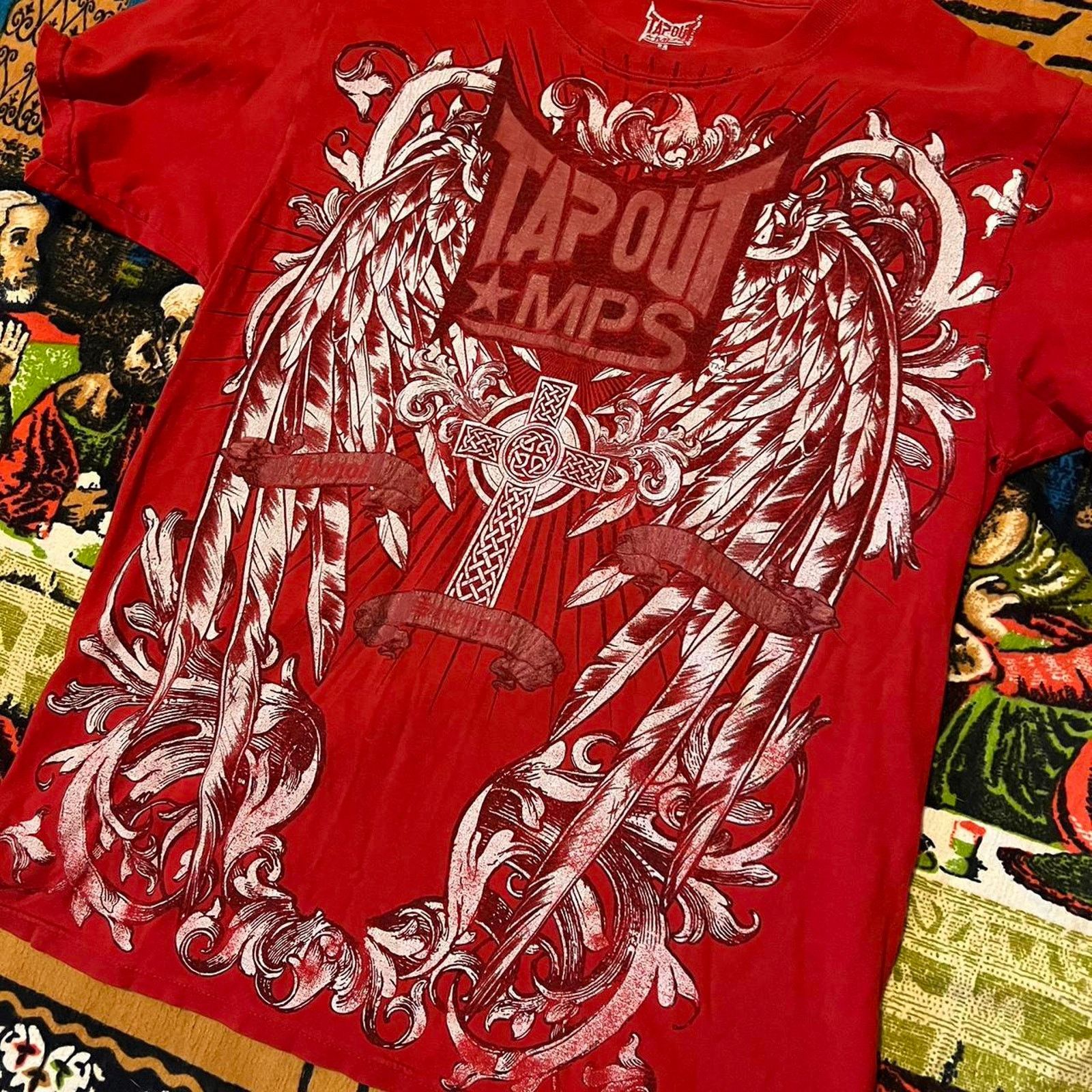 Affliction × JNCO × Tapout Crazy rare tapout y2k shirt afflliction jnco wings skulls Size US M / EU 48-50 / 2 - 3 Thumbnail