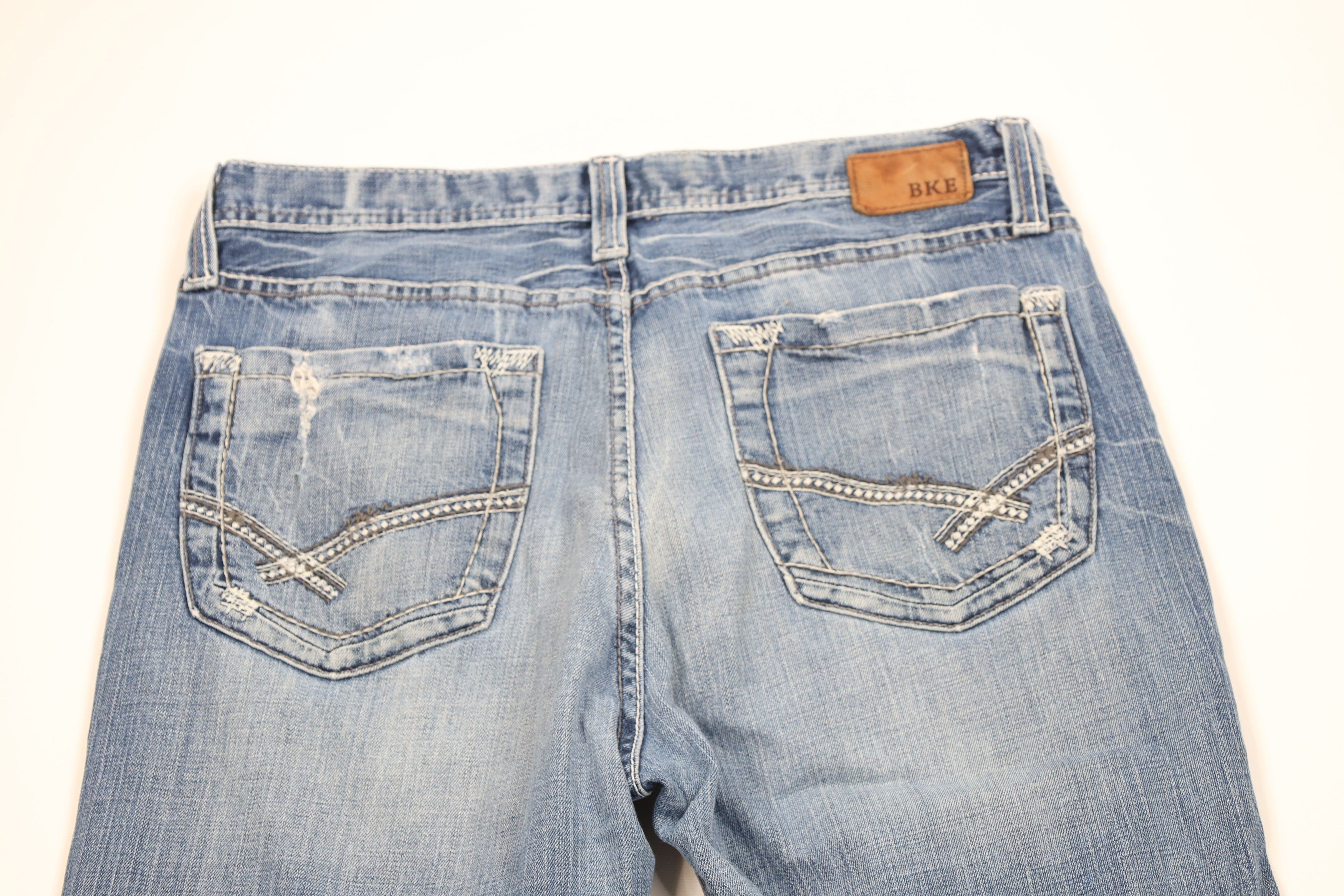 Vintage Buckle BKE Stitch Stretch Tyler Straight Leg Denim Jeans Size US 33 - 13 Thumbnail