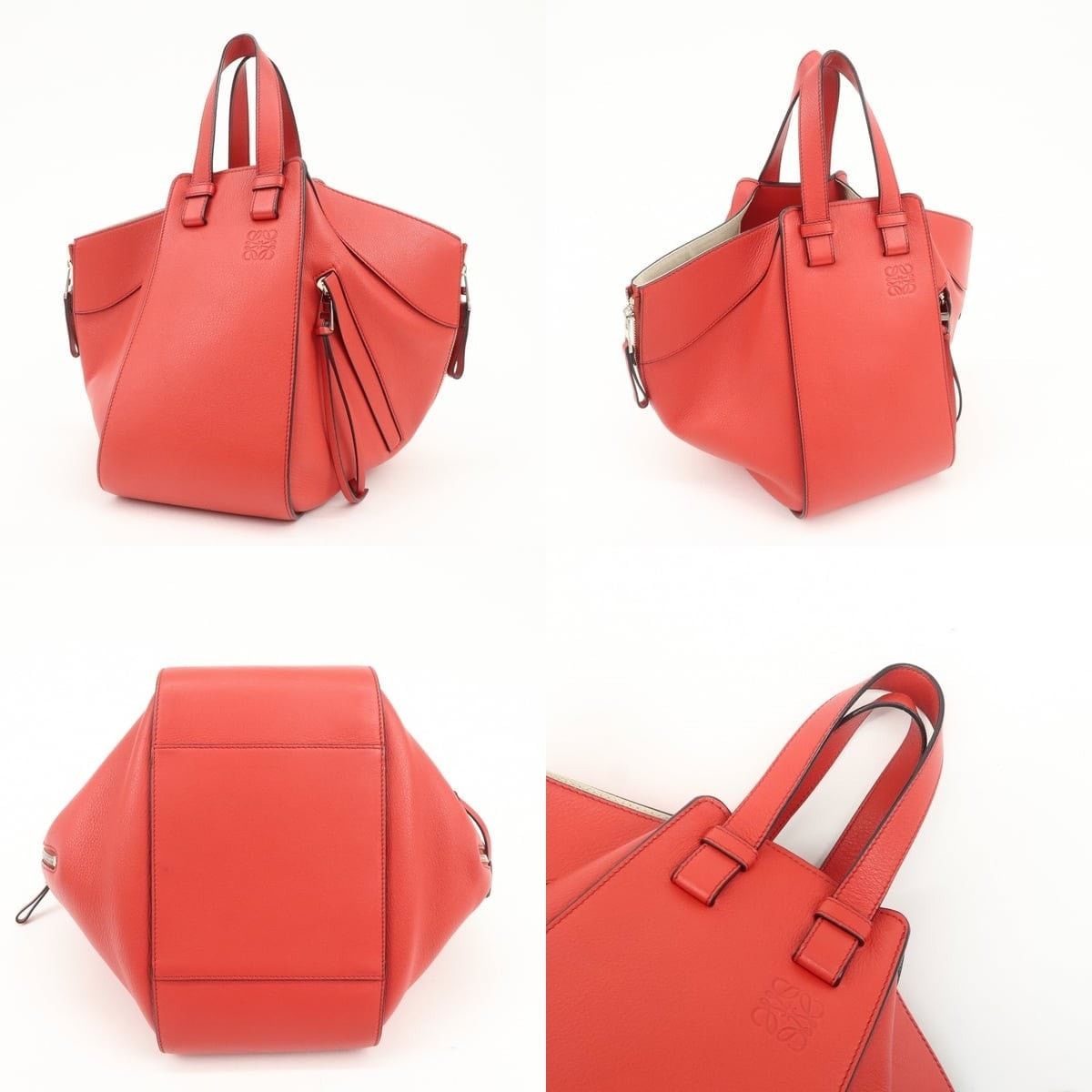 Loewe Loewe Anagram Hammock Small Calfskin Shoulder Bag Red Size ONE SIZE - 3 Thumbnail
