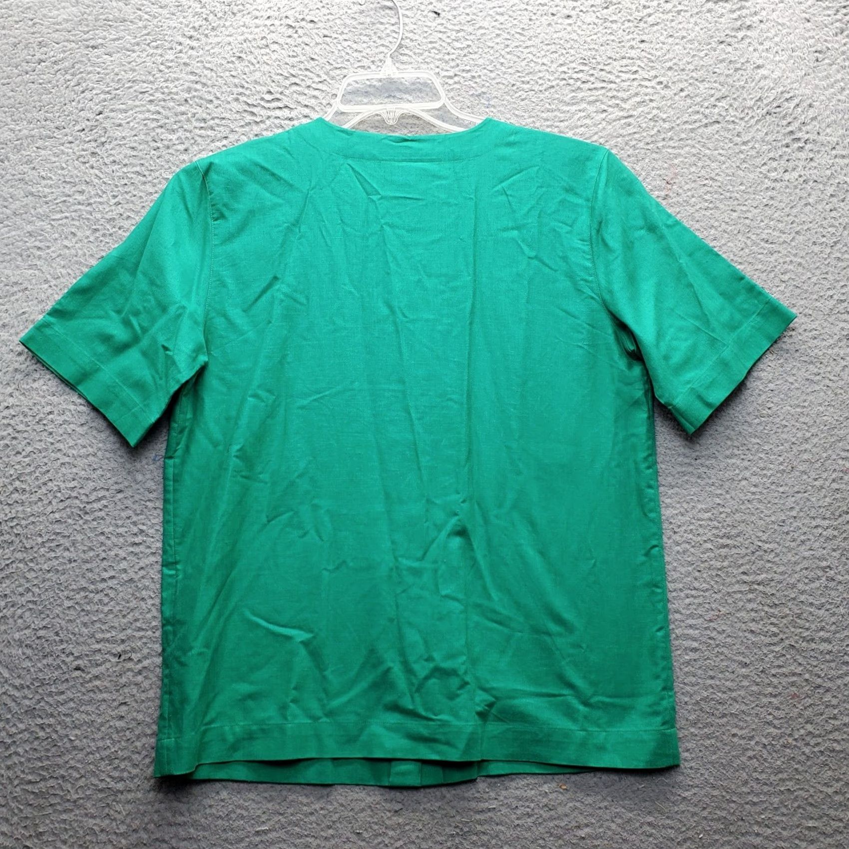 Talbots Talbots Blouse Top Womens Size 8 Green Linen Blend Short Sleeve Button Front Size M / US 6-8 / IT 42-44 - 2 Thumbnail