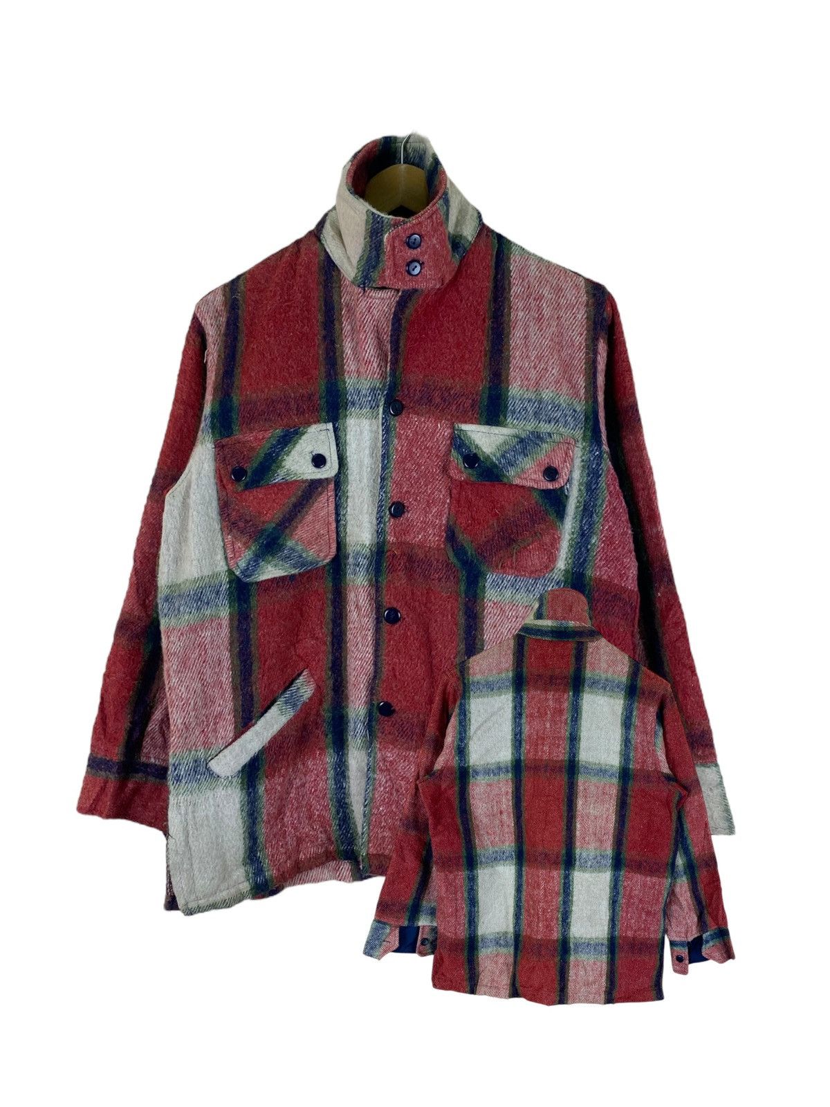 Vintage Vintage Plaid Woolen Button Up Shirt of Young American Size US L / EU 52-54 / 3 - 1 Thumbnail