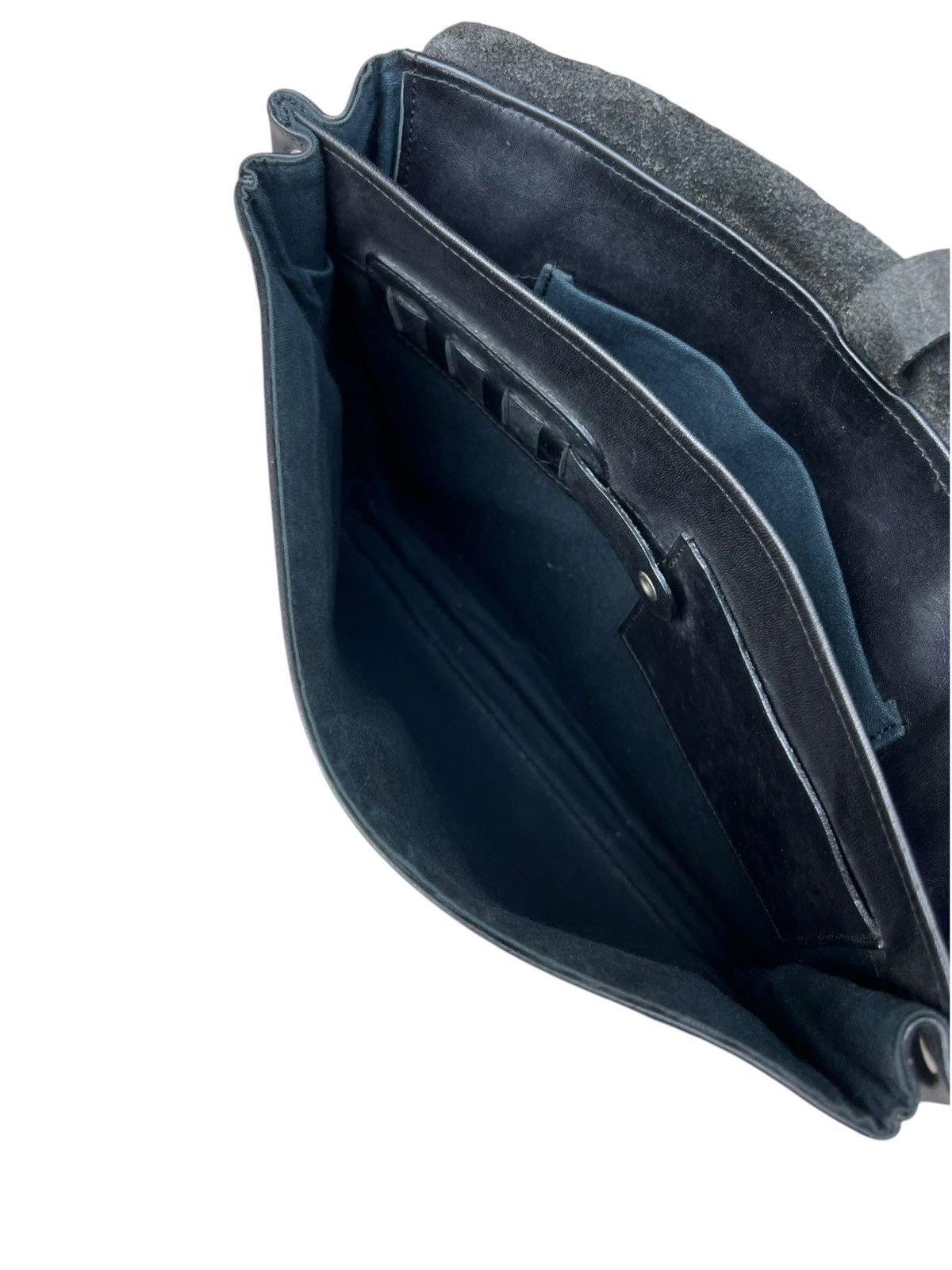 Leather Vintage PARTS Japan Patina Black High Quality Leather Bag Size ONE SIZE - 16 Thumbnail