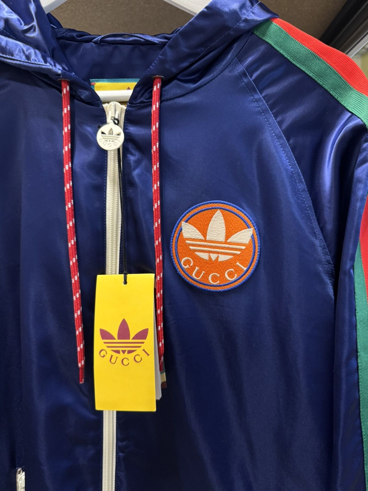 Adidas × Gucci Gucci X Adidas GG Satin Jacket NEW 3200$ Size US S / EU 44-46 / 1 - 2 Thumbnail
