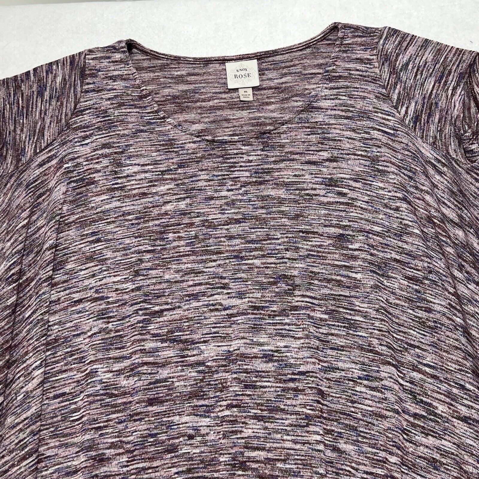 Target Basics Knox Rose Oversized Short Sleeve Ombre Purple Boho Sweater Size M / US 6-8 / IT 42-44 - 2 Thumbnail