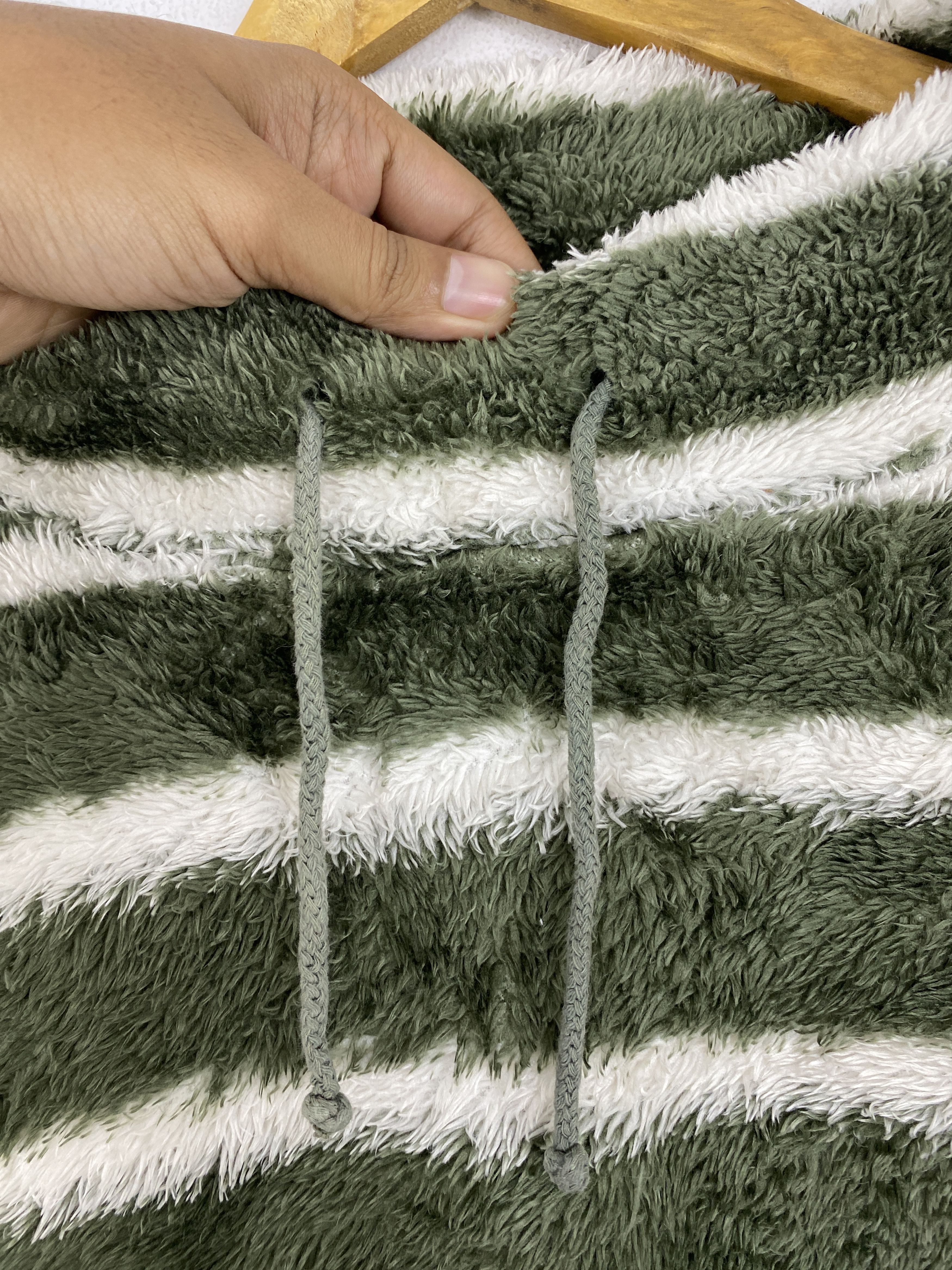 Japanese Brand Vtg Paciva Reciva Striped Fleece Sherpa Turtleneck JA0167 Size US L / EU 52-54 / 3 - 8 Thumbnail