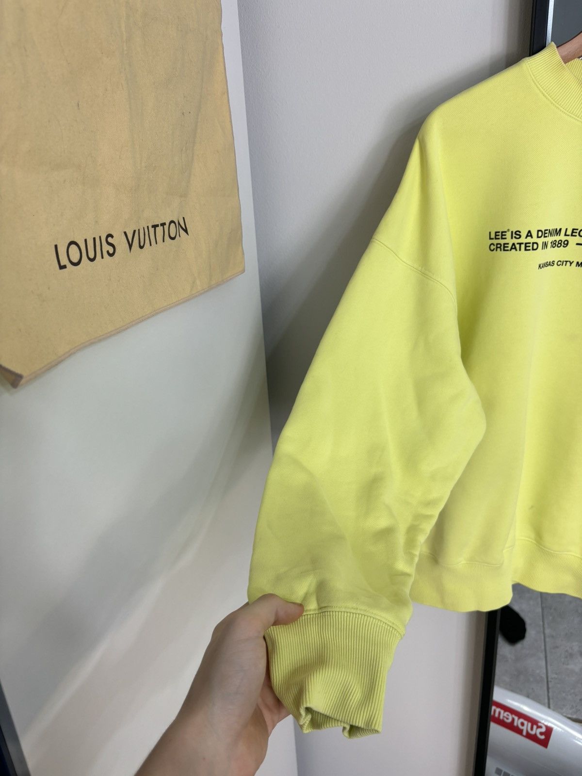 Lee × Vintage RARE Crazy Boxy Heavy Crewneck Sweatshirt Lee Big Logo USA Size US L / EU 52-54 / 3 - 7 Thumbnail