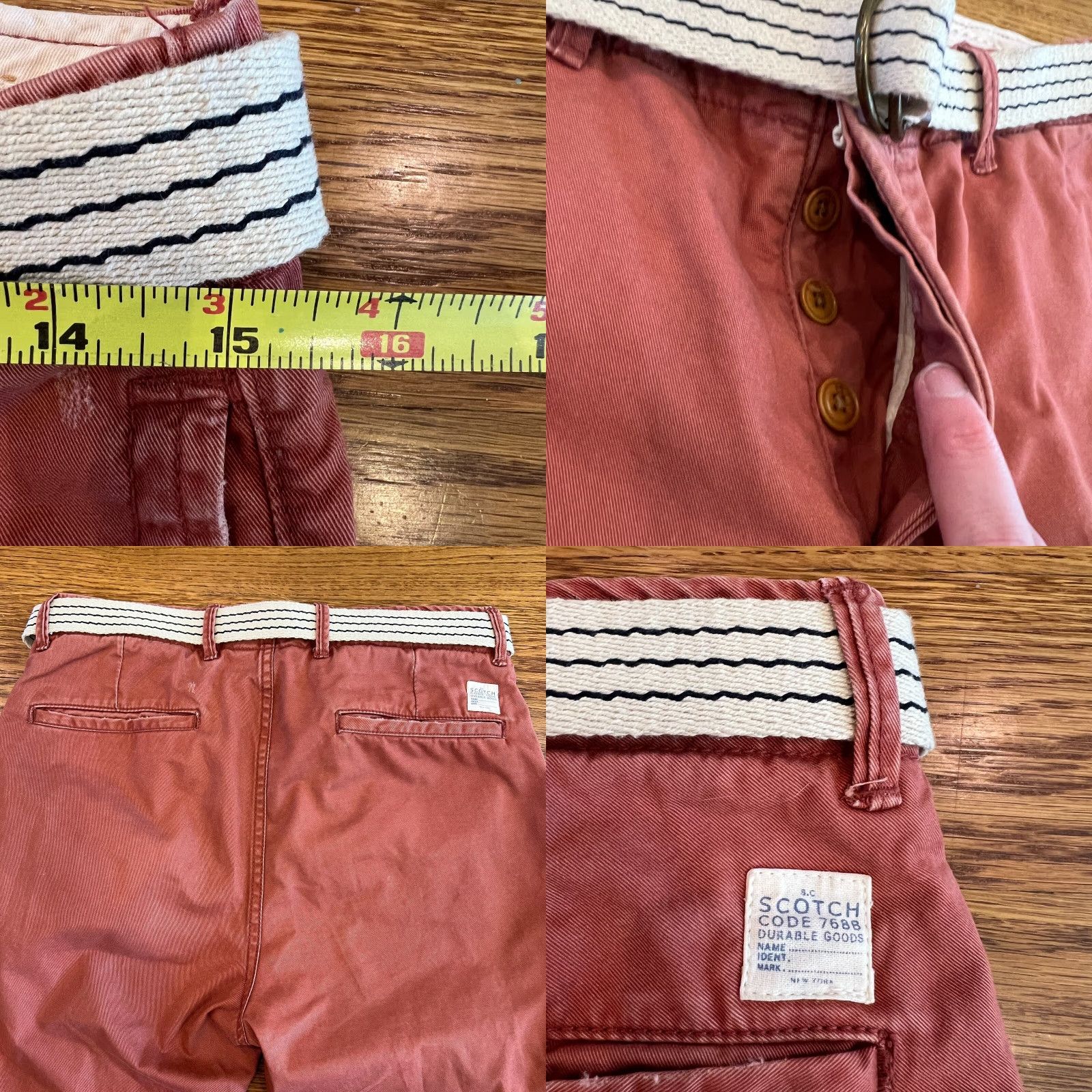 Scotch & Soda VINTAGE Scotch & Soda Men's Chino Trousers Size W30 L34 Skinny Fit Orange Cotton 90s Casual Size US 30 / EU 46 - 8 Thumbnail