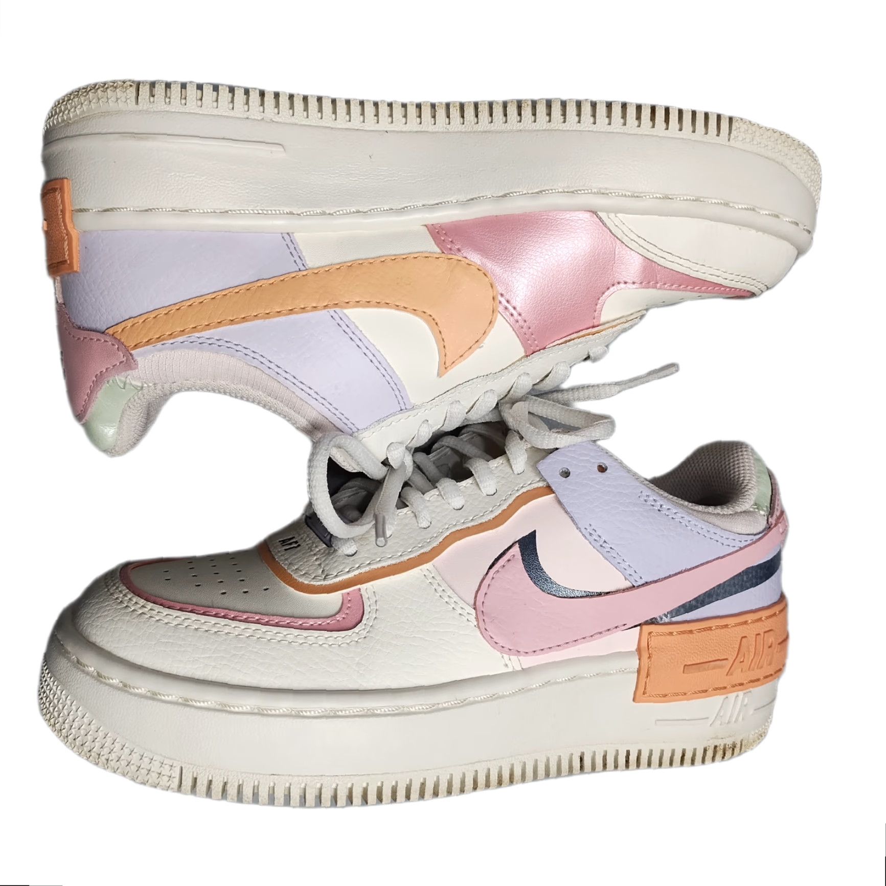 Nike Nike Air Force 1 Low Shadow Platform Sneakers Womens Size 6 Multicolor Lace Up CI0919-111 Size US 6 / IT 36 - 2 Thumbnail