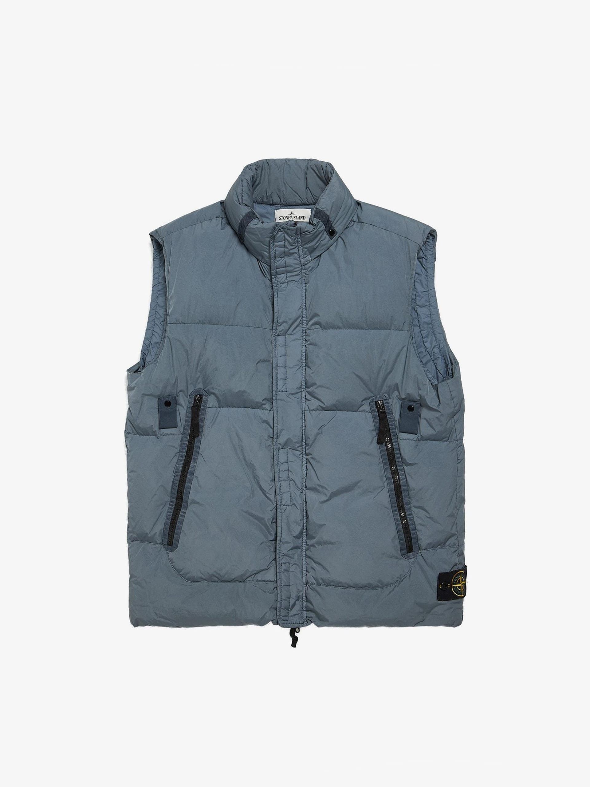 Stone Island Gray-Blue Polyamide Downvest Size US L / EU 52-54 / 3 - 1 Thumbnail
