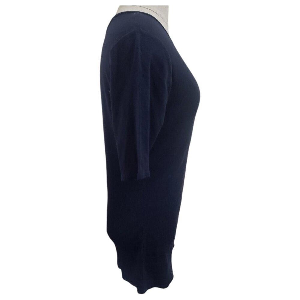 Banana Republic CT1828 Banana Republic Navy Ribbed Top M Size M / US 6-8 / IT 42-44 - 4 Thumbnail