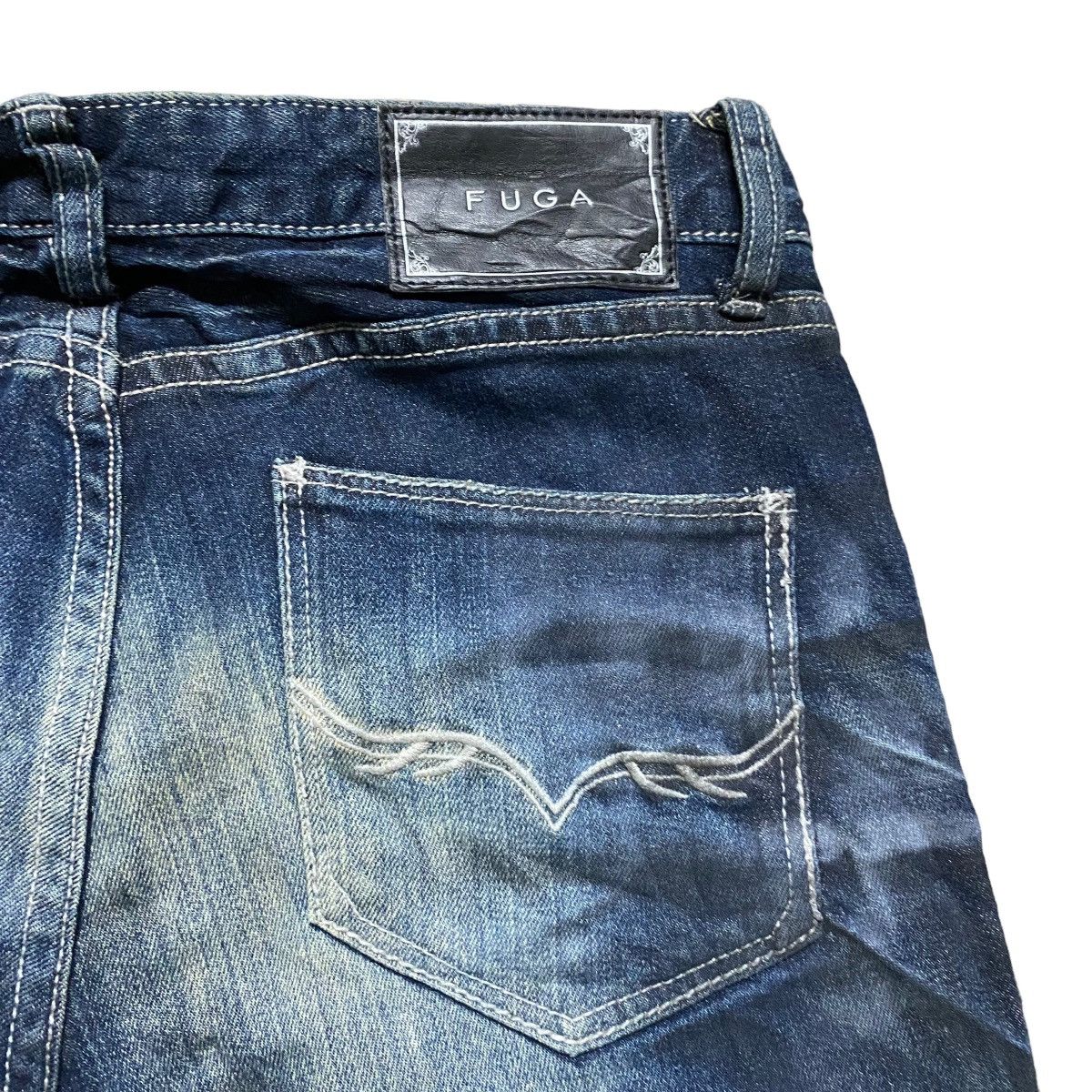 GOSTAR DE FUGA Fuga Waxed Denim Flare Jeans Slim Size US 30 / EU 46 - 12 Thumbnail