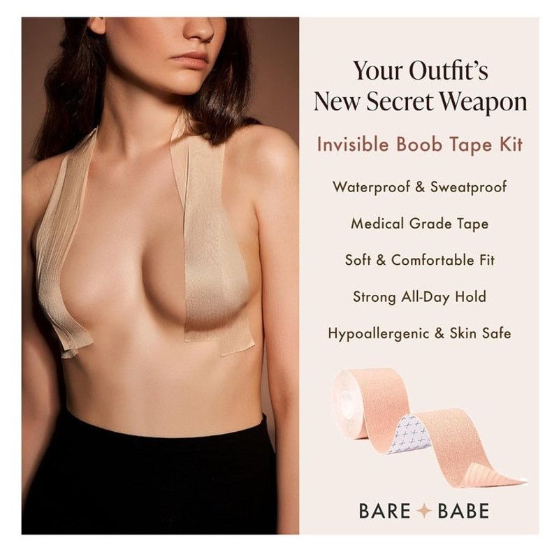 Unknown London BARE BABE Invisible Nipple Covers and Adhesive Tape Cocoa Size ONE SIZE - 8 Thumbnail