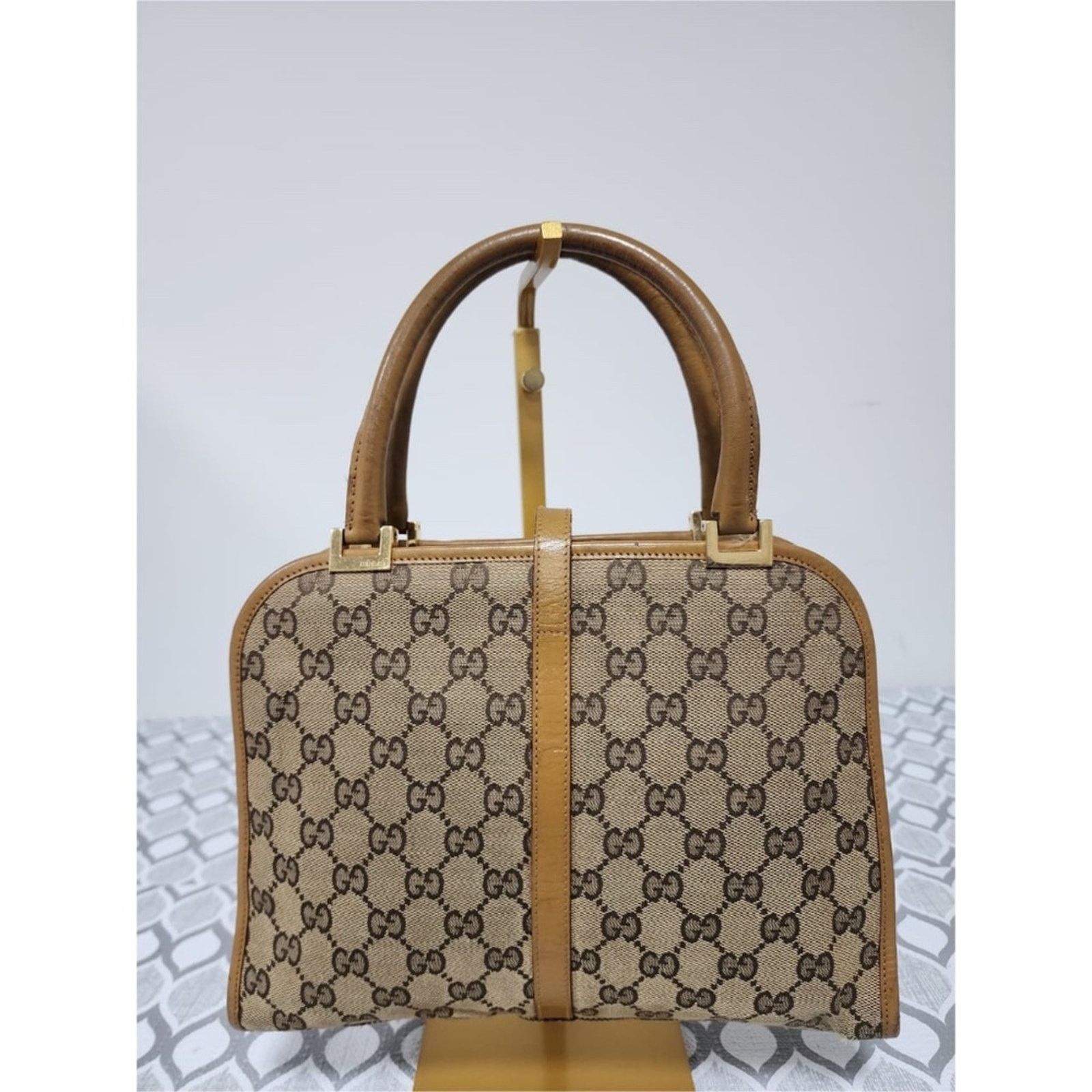 Gucci Au Gucci Vintage Piston Lock Jackie Shoulder Bag Brown/Beige Size ONE SIZE - 4 Thumbnail