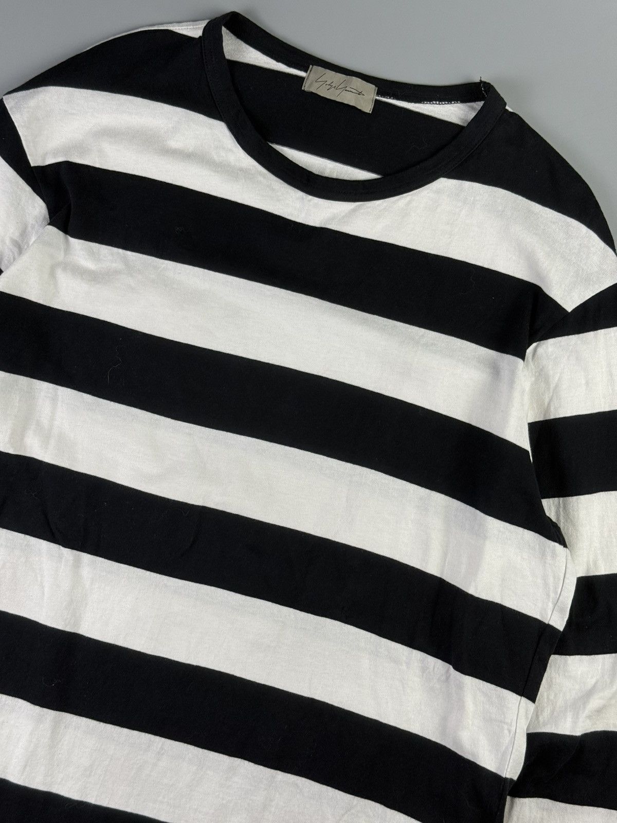 Yohji Yamamoto Yohji Yamamoto - S/S22 - Printed Striped Longsleeve T-Shirt Size US M / EU 48-50 / 2 - 4 Thumbnail