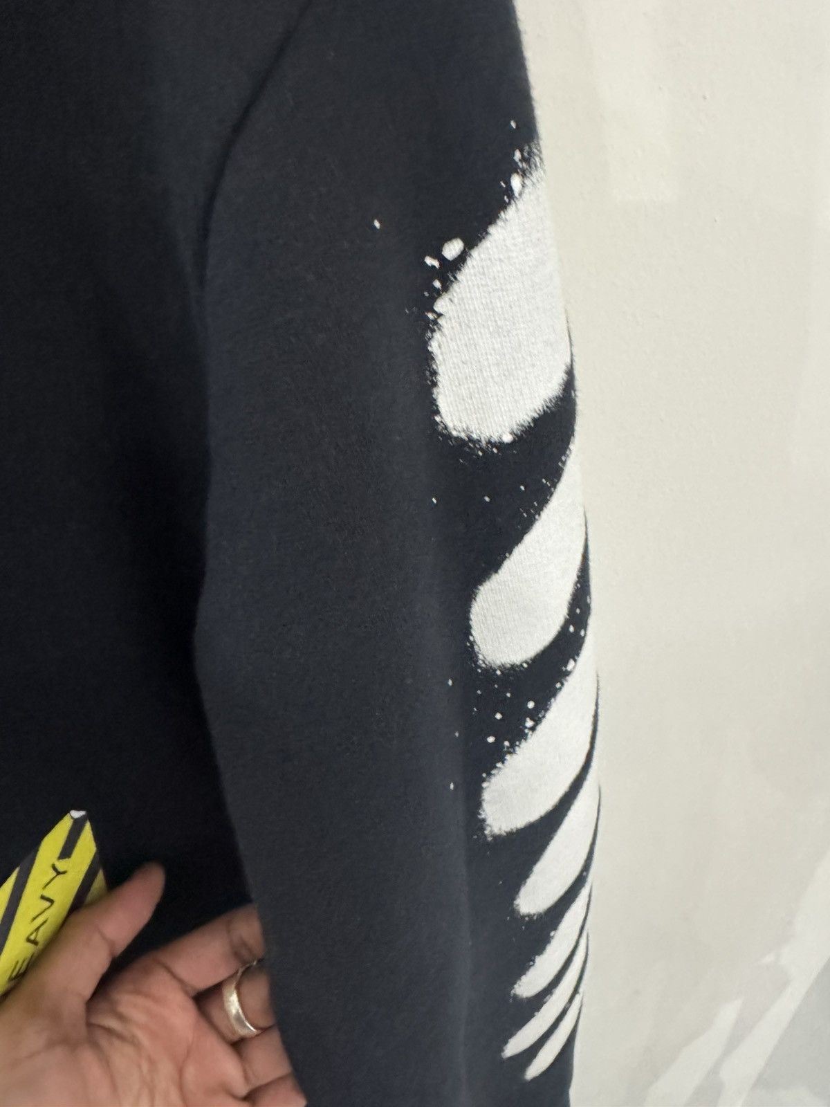 Off-White off white hoodie diagonal spray Size US M / EU 48-50 / 2 - 6 Thumbnail
