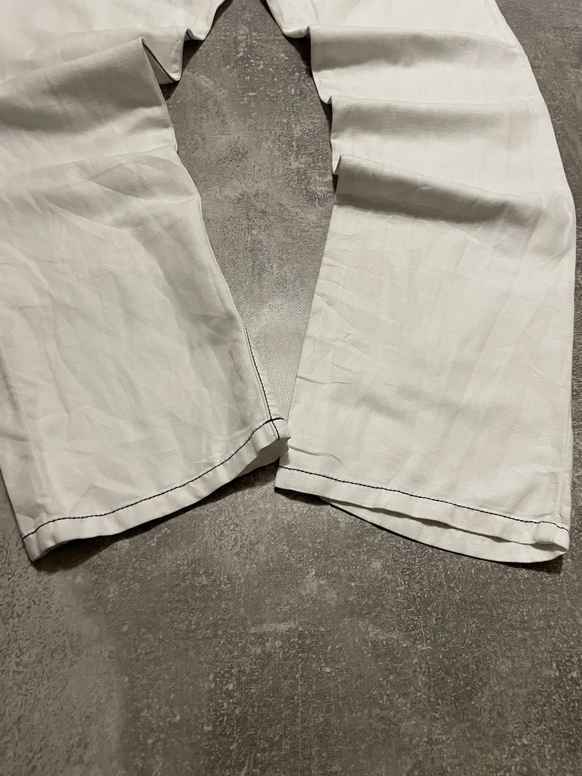 Armani Vintage Armani Metal Logo Linen Pants Size US 30 / EU 46 - 8 Thumbnail