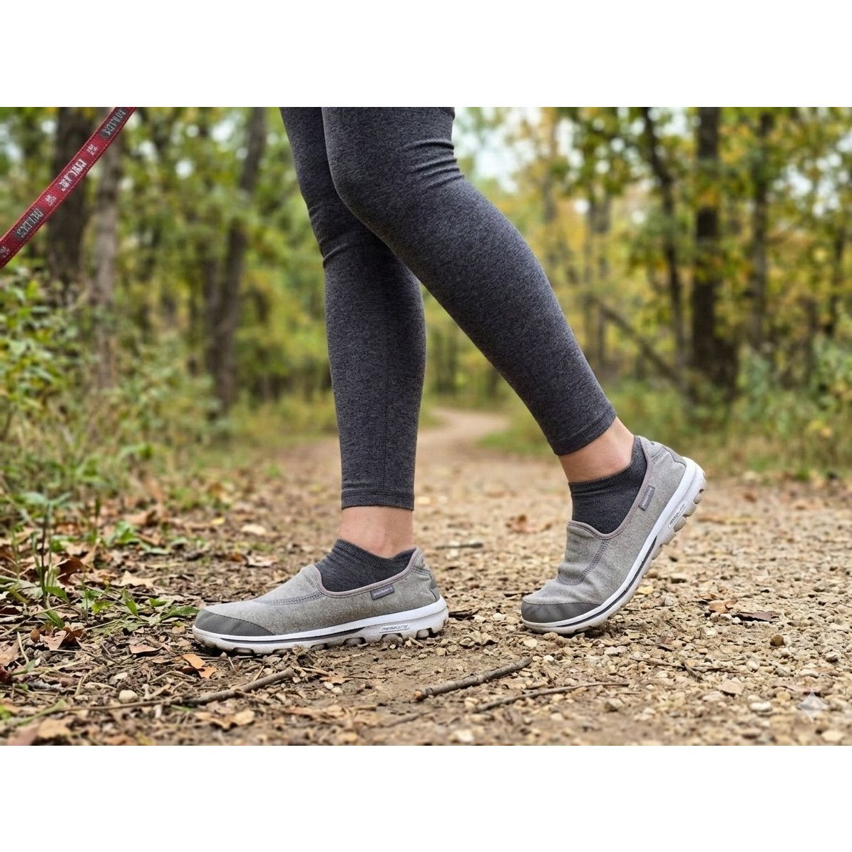 SKECHERS Skechers Women Go Walk Gray Textile Slip-On Walking Shoes 8 Size US 8 / IT 38 - 1 Thumbnail
