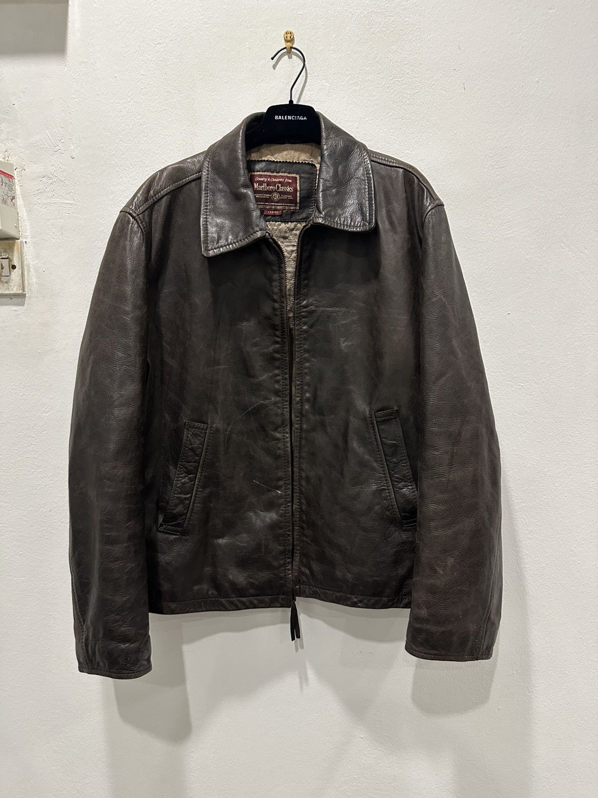 Marlboro Classics Vintage malboro leather jacket miu miu style Size US XL / EU 56 / 4 - 1 Thumbnail