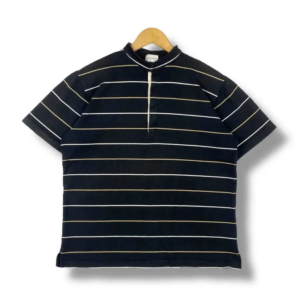 Boycott BOYCOTT JAPAN Grand Dad Collar Striped Tee Shirt Size 3 Size US M / EU 48-50 / 2 - 1 Thumbnail