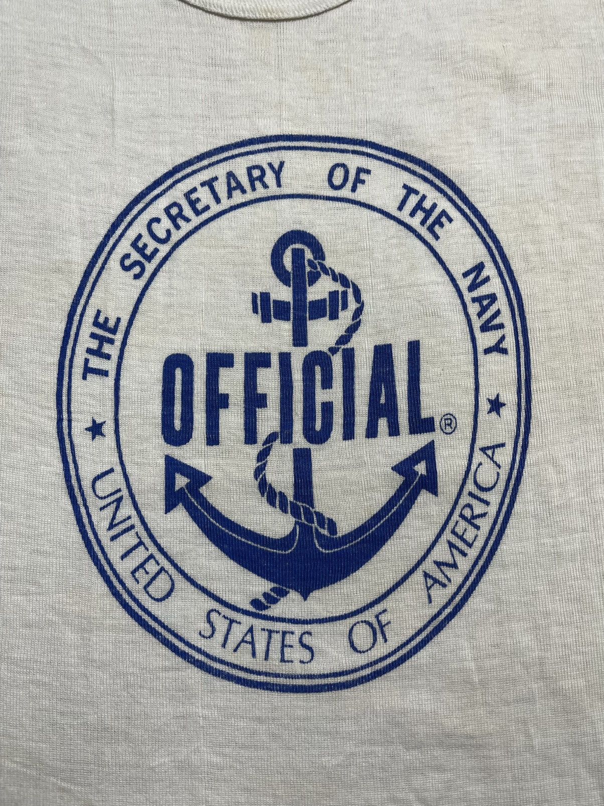 Vintage Vintage 50s Us Navy the secretary of the navy t shirt Size US S / EU 44-46 / 1 - 3 Thumbnail