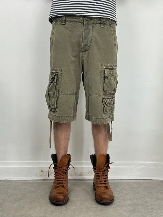 Dolce & Gabbana AW2004 Dolce & Gabbana Khaki Cargo Distressed Shorts Size US 32 / EU 48 - 2 Thumbnail