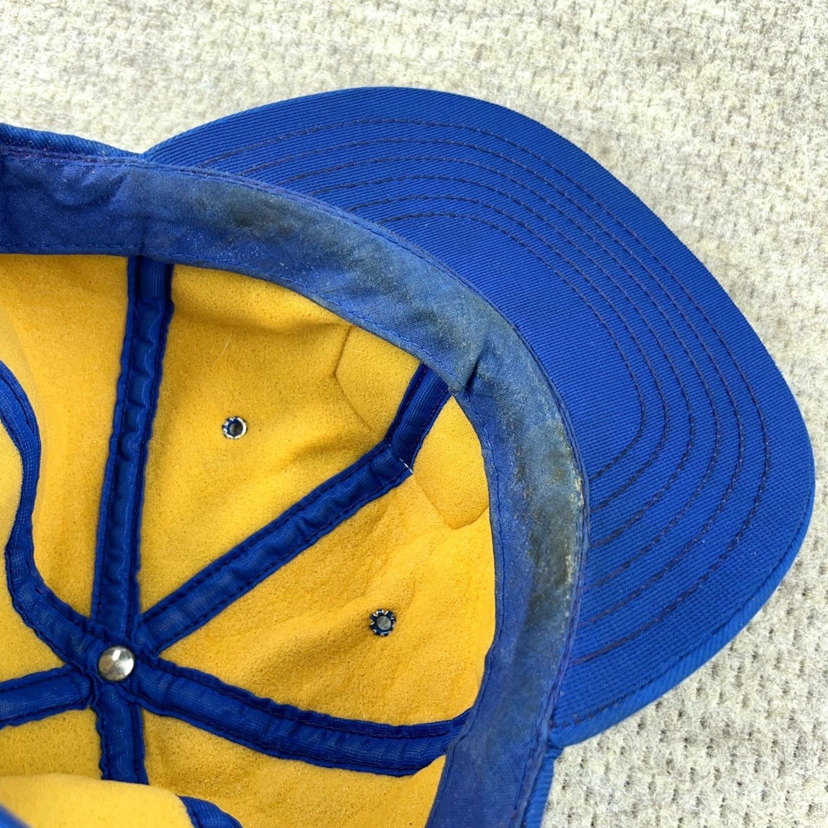 Vintage VINTAGE Ashland Petroleum Trucker Hat Cap Snapback Made In USA 80s Patch Oil Gas Blue One Size Mens Adjustable Breathable Twill Cotton Polyester Hat Size ONE SIZE - 6 Thumbnail