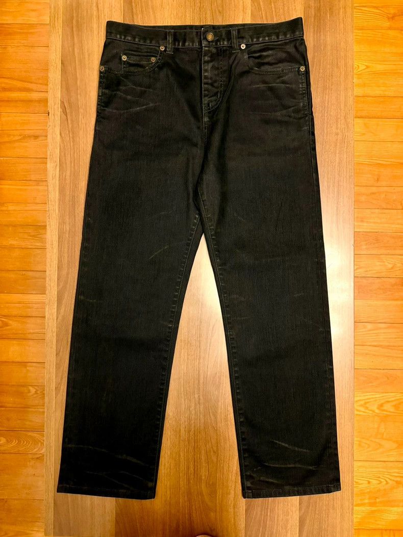 Saint Laurent Paris Saint Laurent Paris 22ss poster black straight cropped flo Size US 29 - 1 Thumbnail