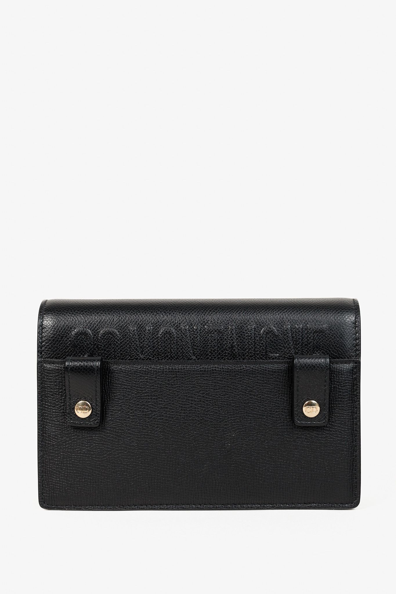 Dior Christian Dior 30 Montaigne Black Leather 2-in-1 Pouch Size ONE SIZE - 4 Thumbnail