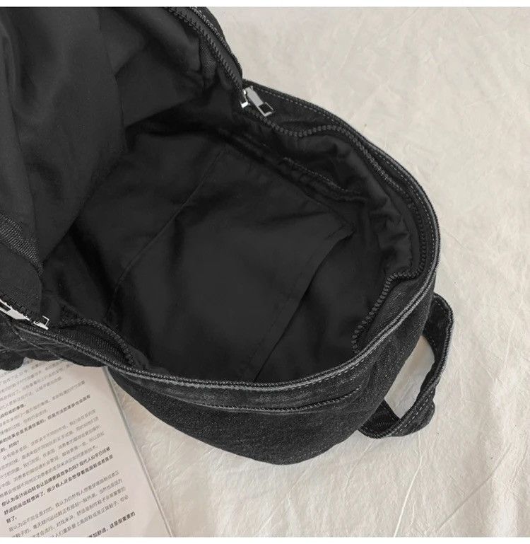 Japanese Brand Sewing Thread Zippered Denim Backpack Size ONE SIZE - 4 Thumbnail