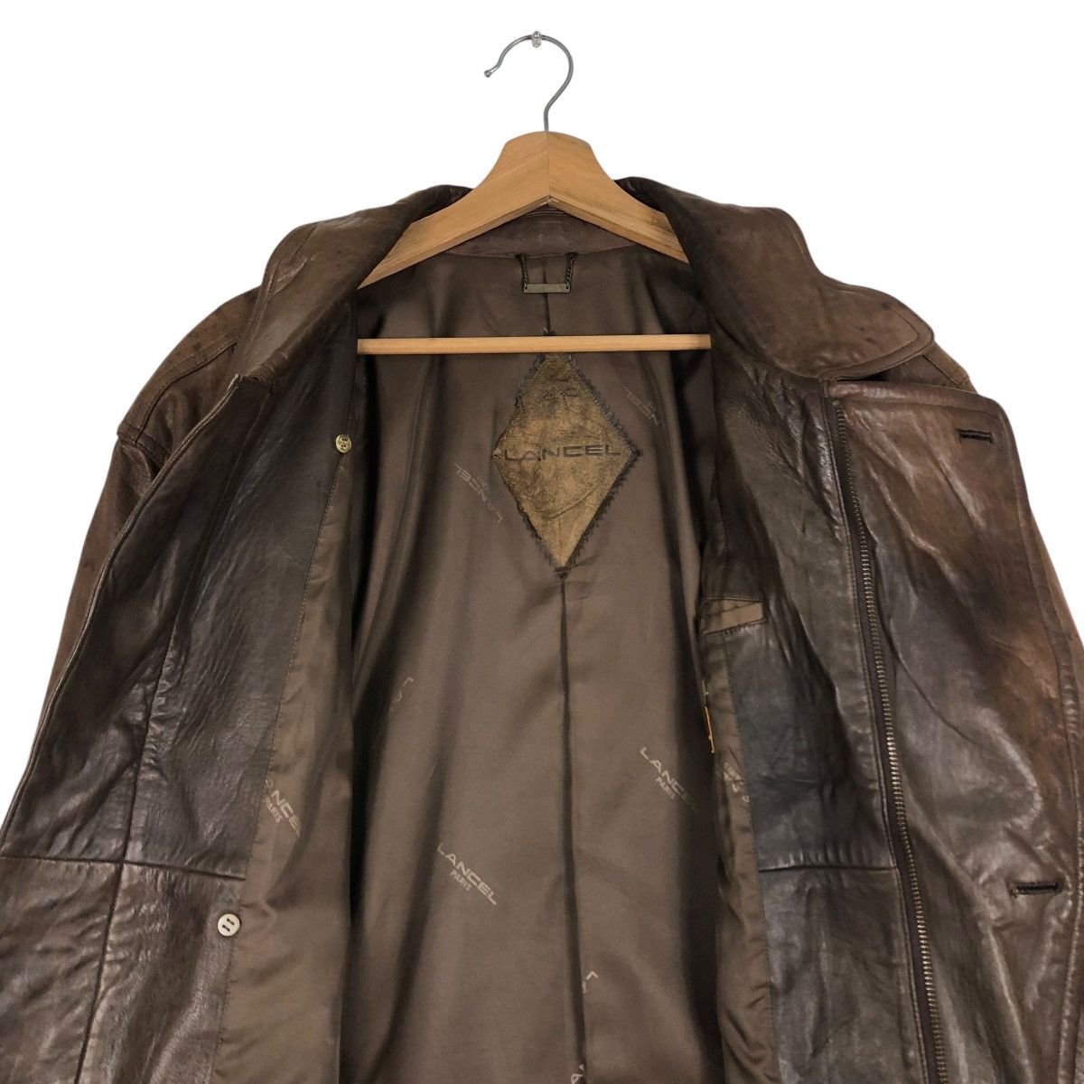 Lancel 🔥VINTAGE BIKER LEATHER JACKET LANCEL PARIS Size US M / EU 48-50 / 2 - 15 Thumbnail