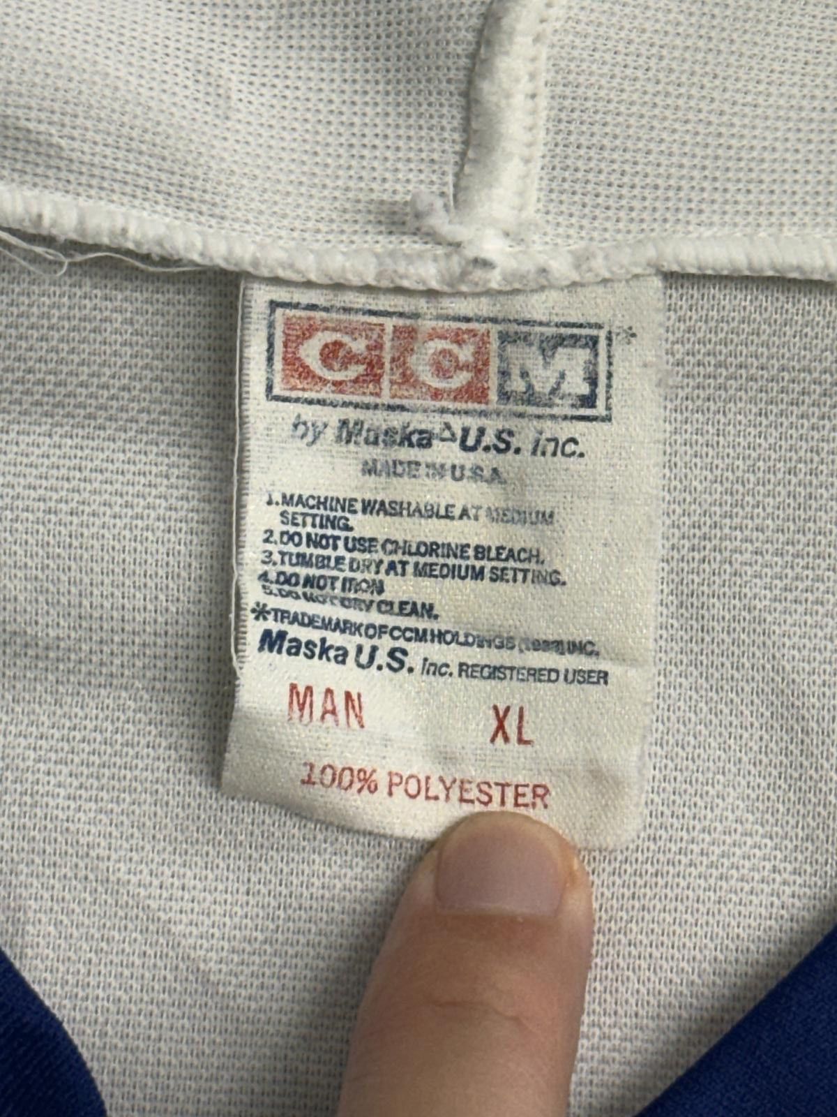 Ccm Vintage 80s Toronto Maple Leafs Hockey Jersey CCM Maska - XL Size US XL / EU 56 / 4 - 2 Thumbnail