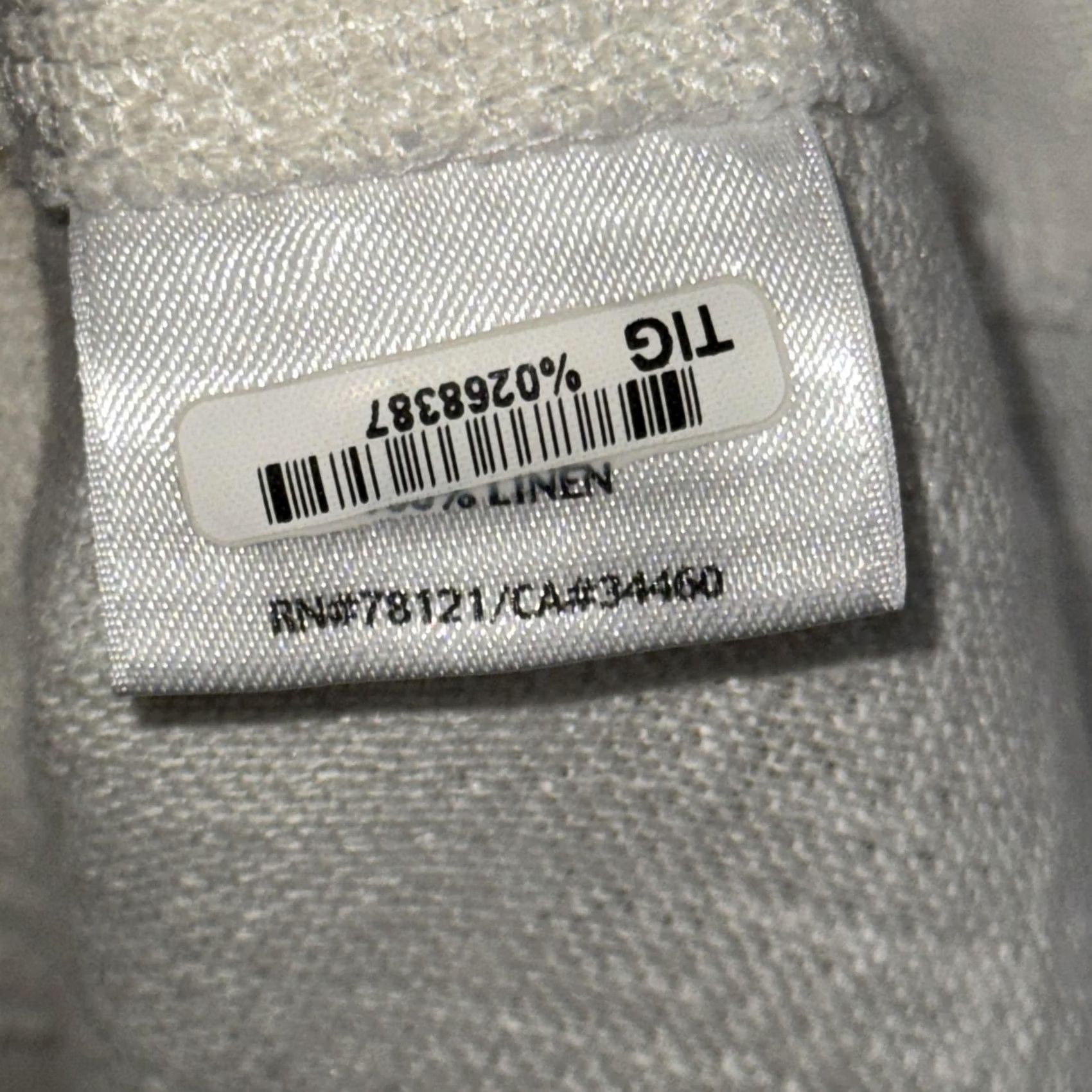 Eileen Fisher Eileen Fisher Blazer Womens Medium White Linen Stand Collar Casual Jacket Blazer Button Pockets Short Sleeve Unlined Size M / US 6-8 / IT 42-44 - 6 Thumbnail