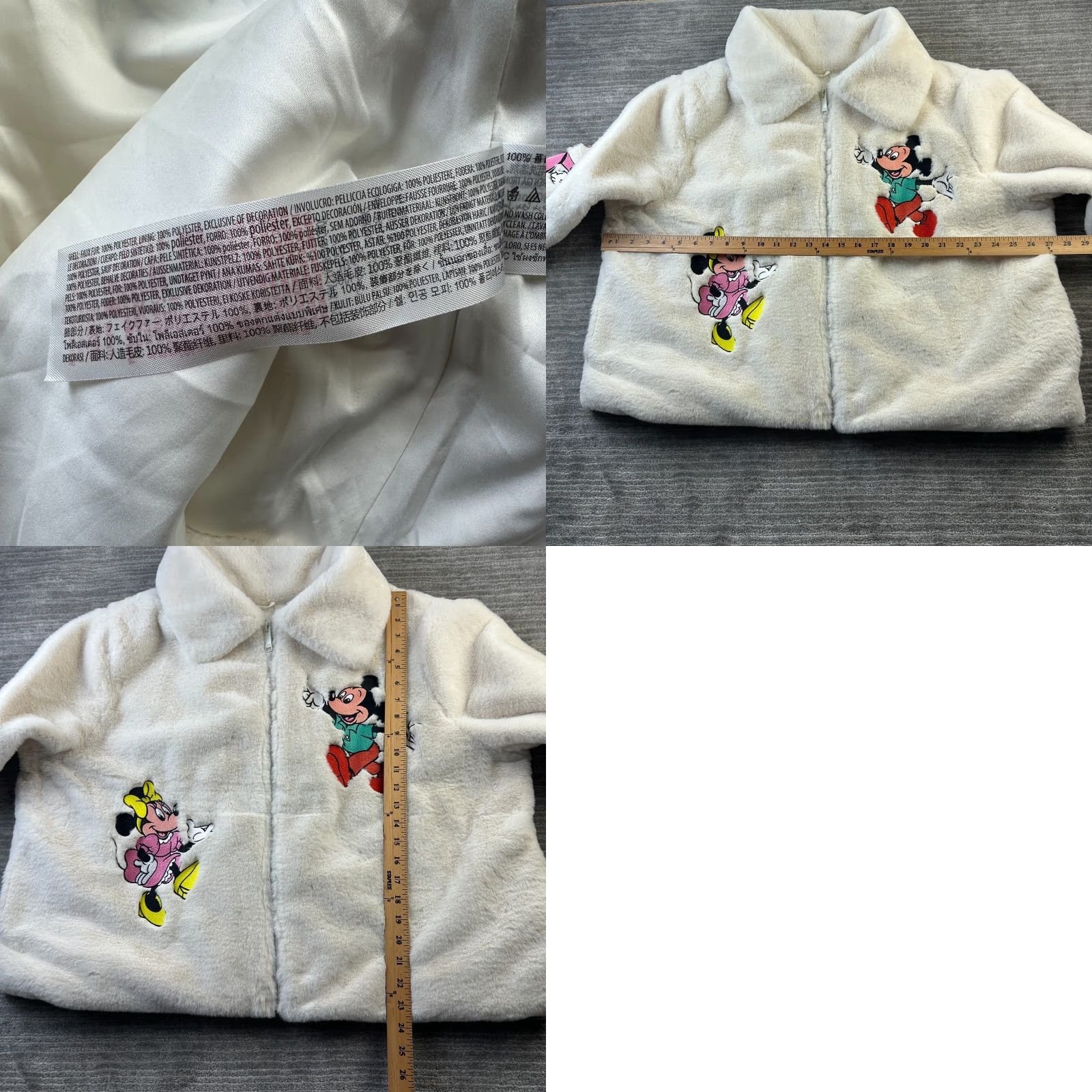 Disney Disney Jacket Womens 1X Faux Fur Mickey And Friends Full Zip Size XL / US 12-14 / IT 48-50 - 8 Thumbnail