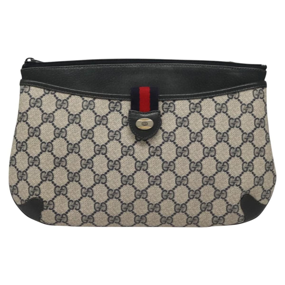 Gucci GUCCI GG Supreme Shoulder Bag Pvc Navy Gold 39 02 026 Size ONE SIZE - 2 Thumbnail