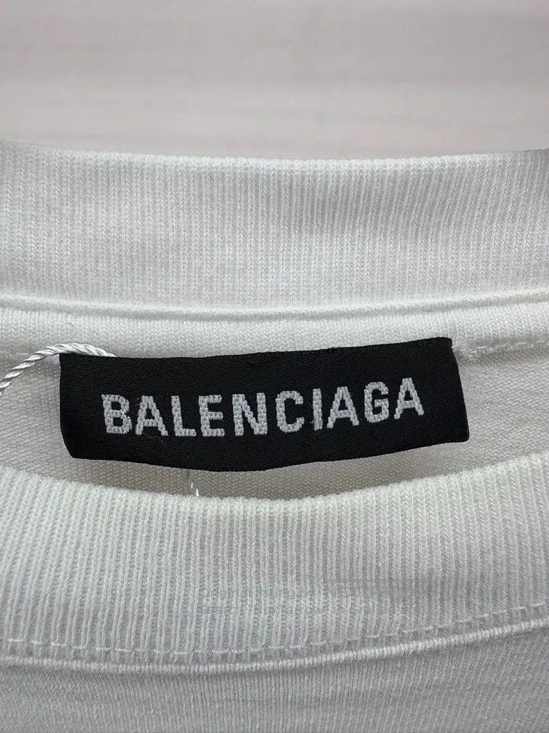 Balenciaga Balenciaga White Logo Short Sleeve T-shirt. Size US XXS / EU 40 - 5 Thumbnail