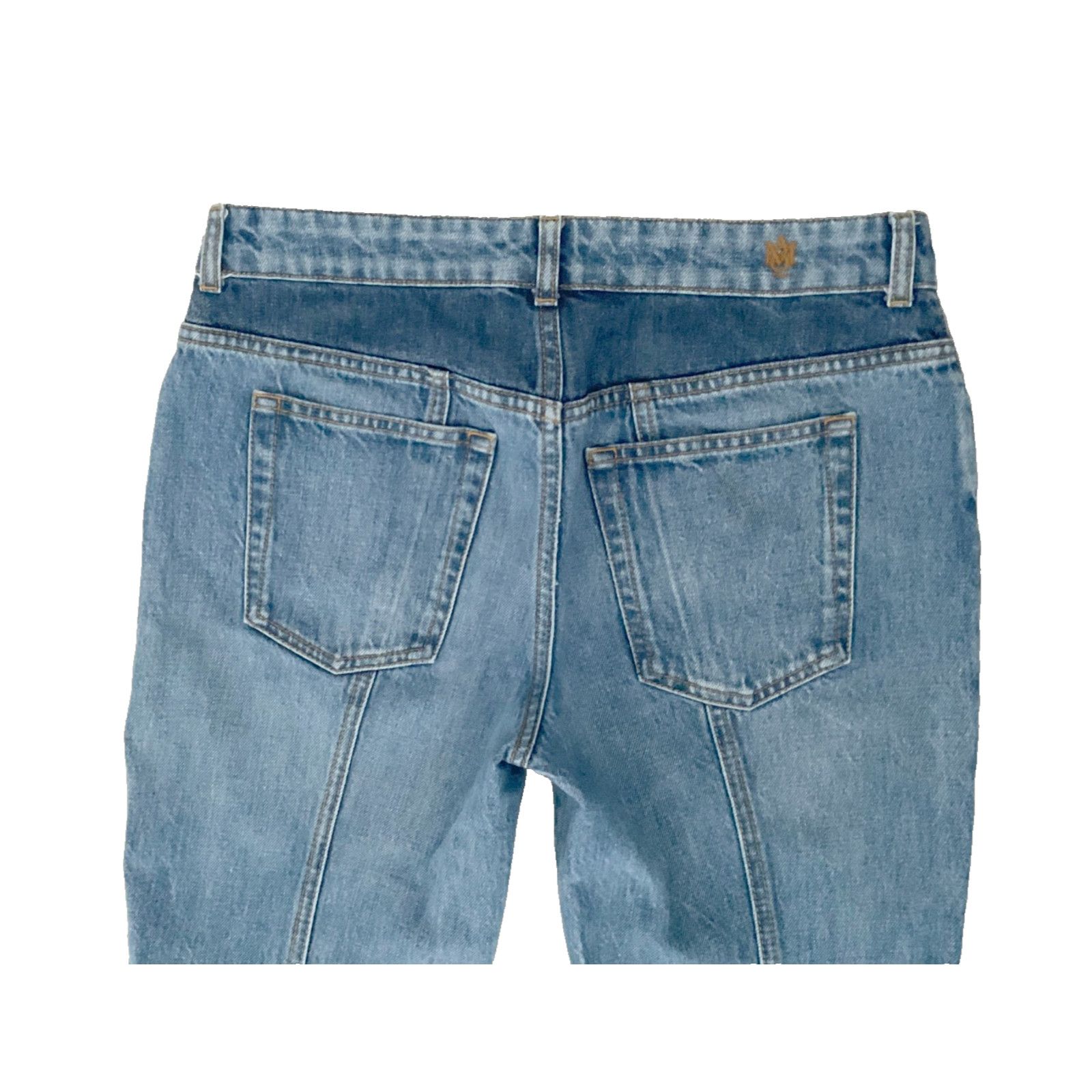 Alexander McQueen ALEXANDER McQUEEN 2 Tone Panel Embroidered Logo Jeans Sz 42 Size 28" / US 6 / IT 42 - 3 Thumbnail