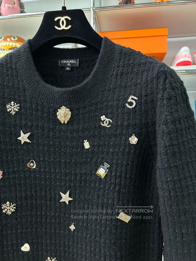 Chanel Chanel 18 Ski Series Black Cashmere Knitwear Sweater Size XXS / US 00 / IT 34 - 2 Thumbnail