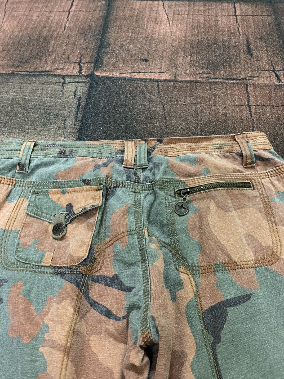 If Six Was Nine SICK FLARE cargo multipocket bondage army pant GOA style Size 31" - 16 Thumbnail