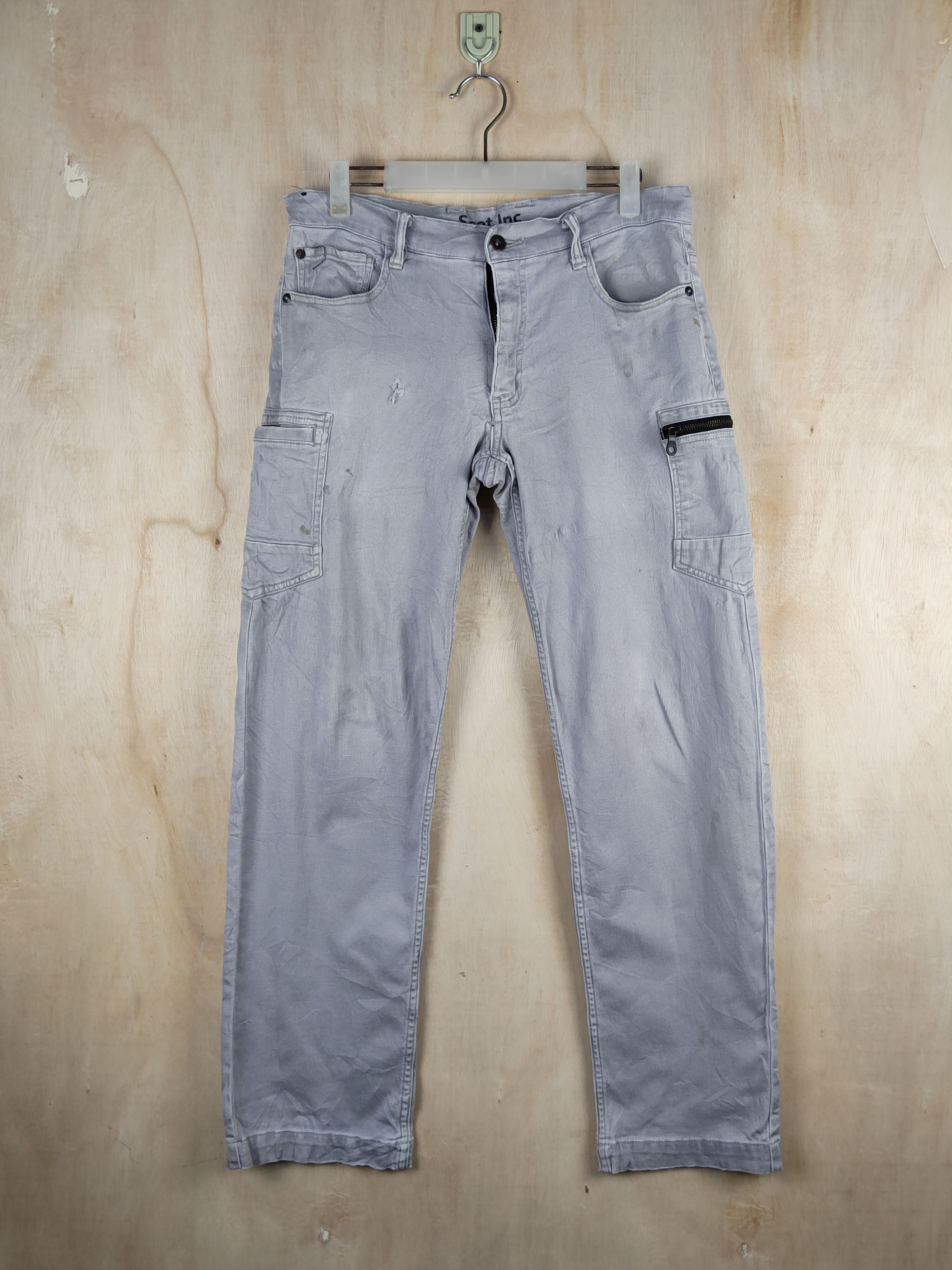 Japanese Brand Scot.inc Gray Distressed Ripped Jeans #S2438 Size US 31 - 1 Thumbnail