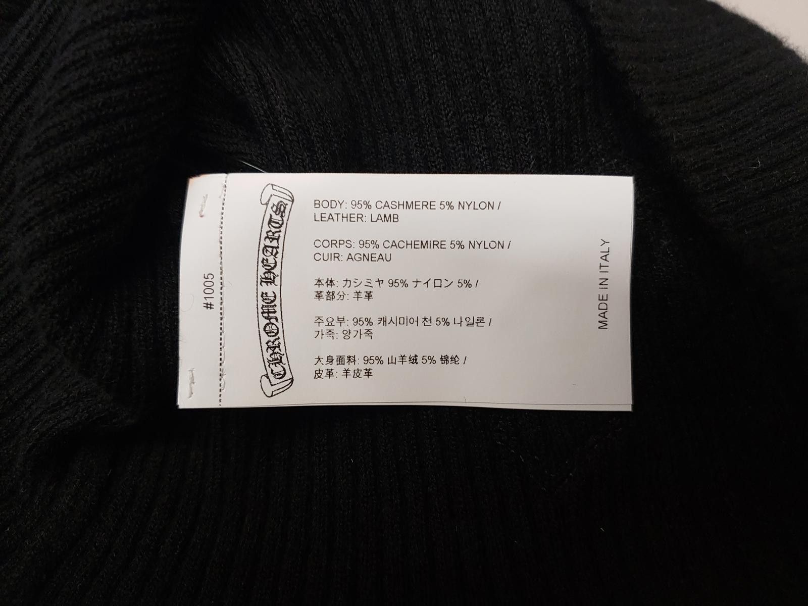 Chrome Hearts Chrome Hearts Cashmere Short-Sleeve Sweater in Black Size ONE SIZE - 4 Thumbnail