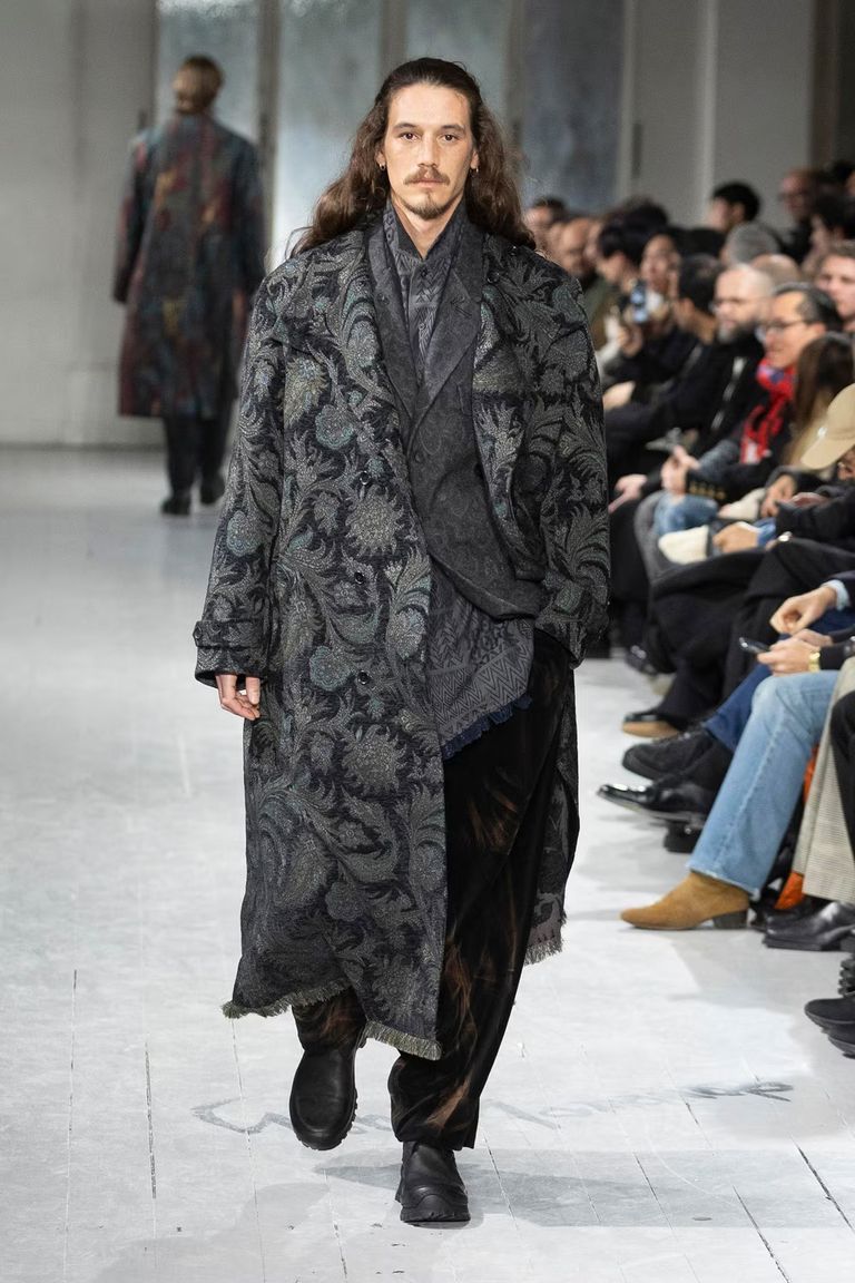 Yohji Yamamoto Yohji Yamamoto Pour Homme Ink dyed Gobelin Stand Collar Coat Size US S / EU 44-46 / 1 - 8 Thumbnail