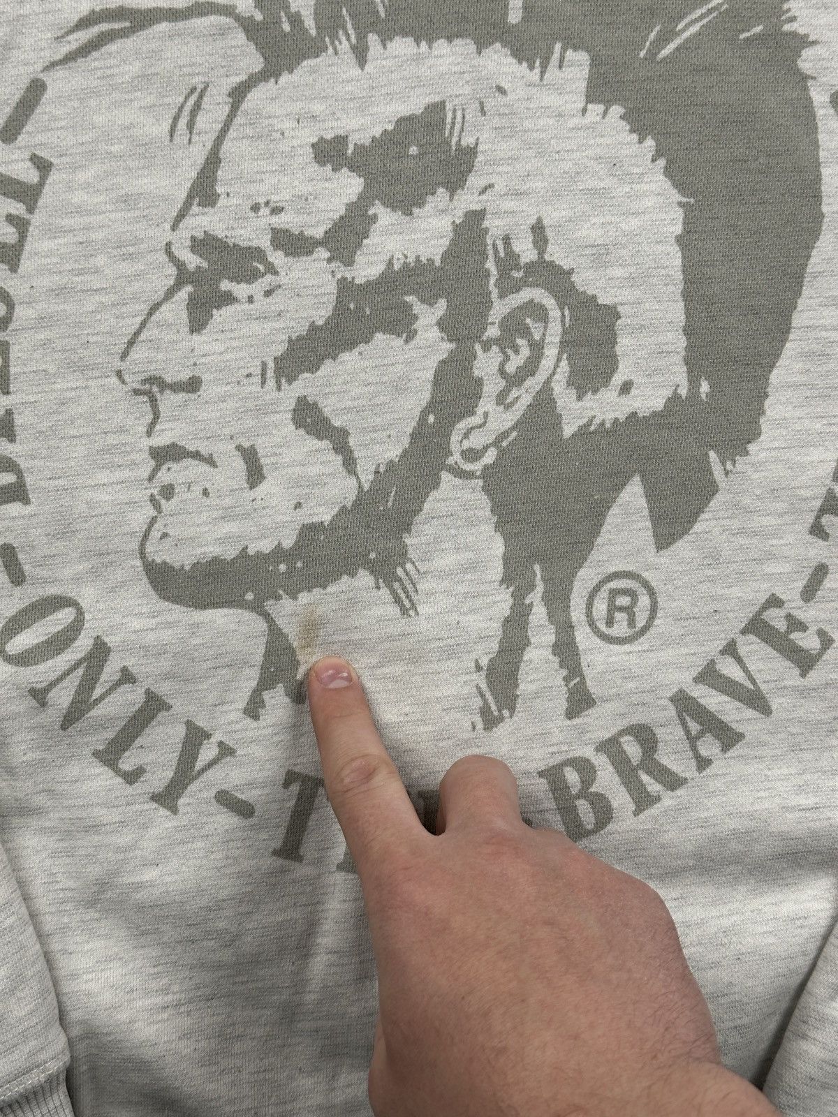 Diesel Vintage Diesel Only The Brave Hoodie Mohawk Big Logo Grey XL Size US L / EU 52-54 / 3 - 4 Thumbnail