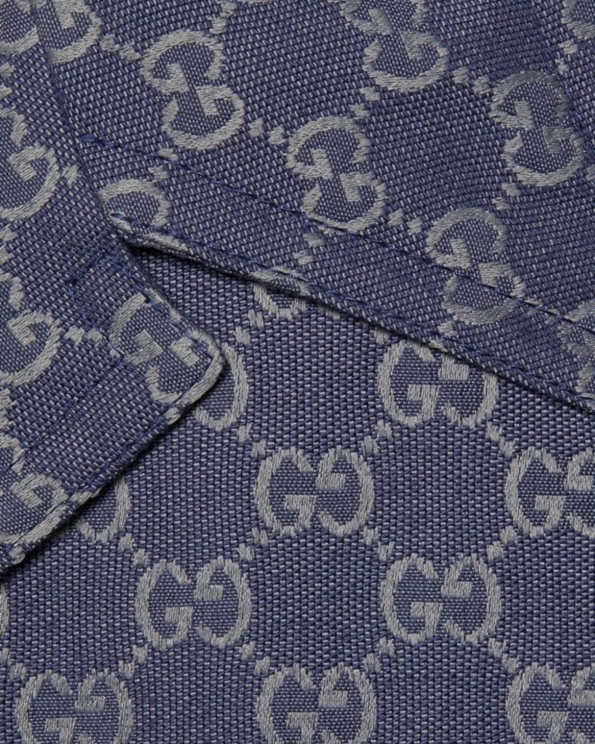 Gucci Gucci Interlocking GG Canvas Jacket Shirt in Blue Size M / US 6-8 / IT 42-44 - 5 Thumbnail