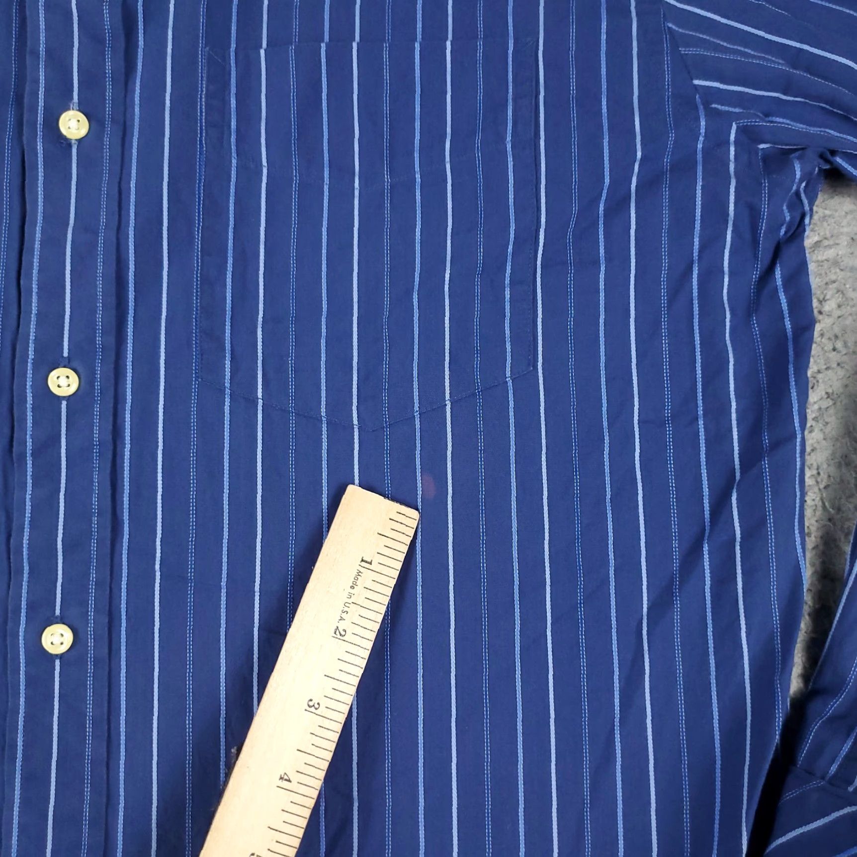 Tommy Hilfiger Tommy Hilfiger Shirt Mens Medium Blue Stripe French Cuff Button-Up Long Sleeve Cotton Size US M / EU 48-50 / 2 - 3 Thumbnail