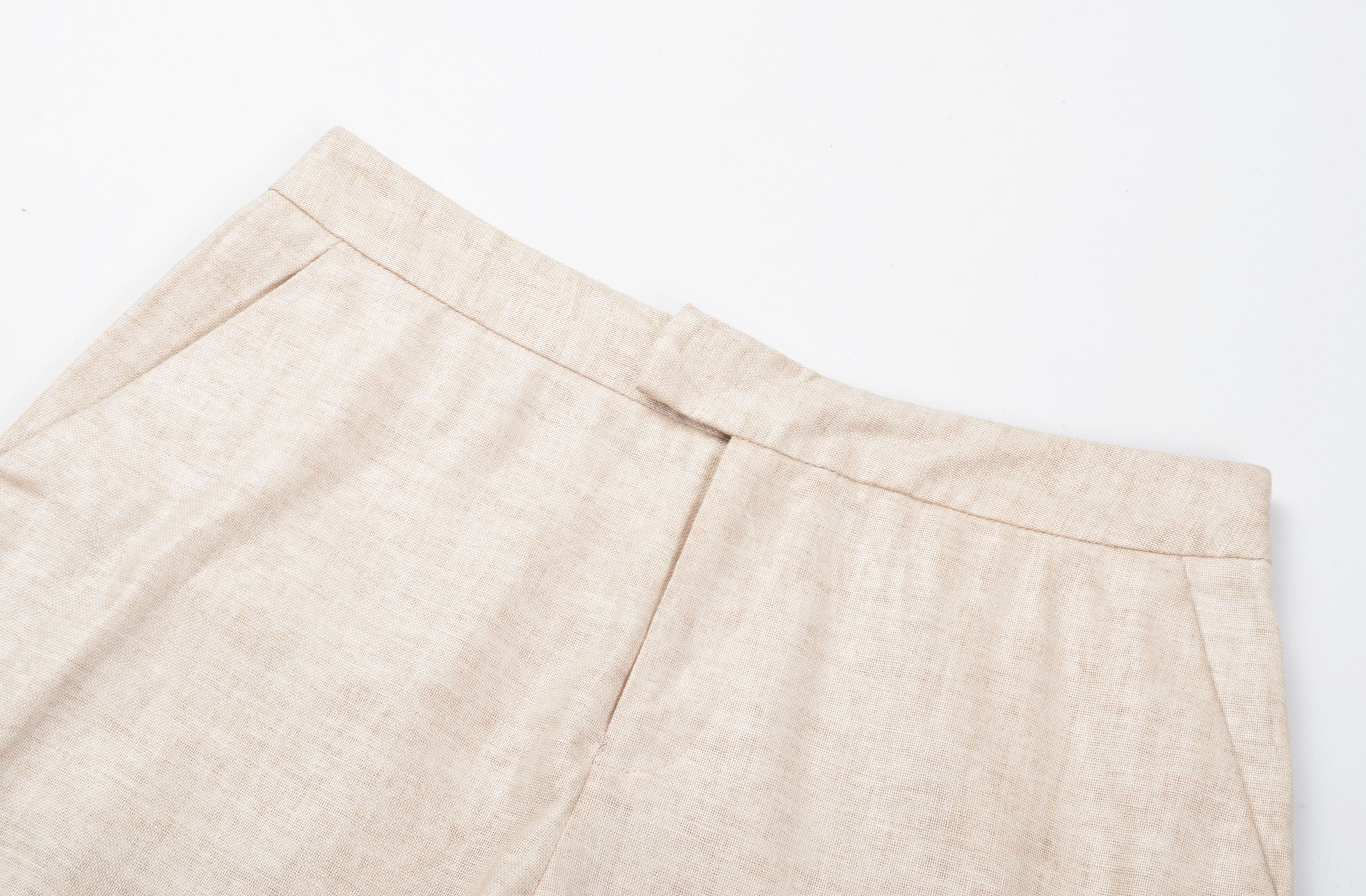 Valentino Red Valentino Linen Beige Short Shorts Size 27" / US 4 / IT 40 - 3 Thumbnail