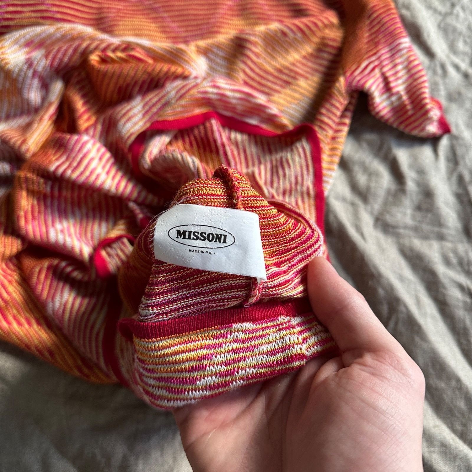 Missoni Missoni Sport Women's Zigzag Striped Knit T-Shirt 9387AC Size L / US 10 / IT 46 - 4 Thumbnail