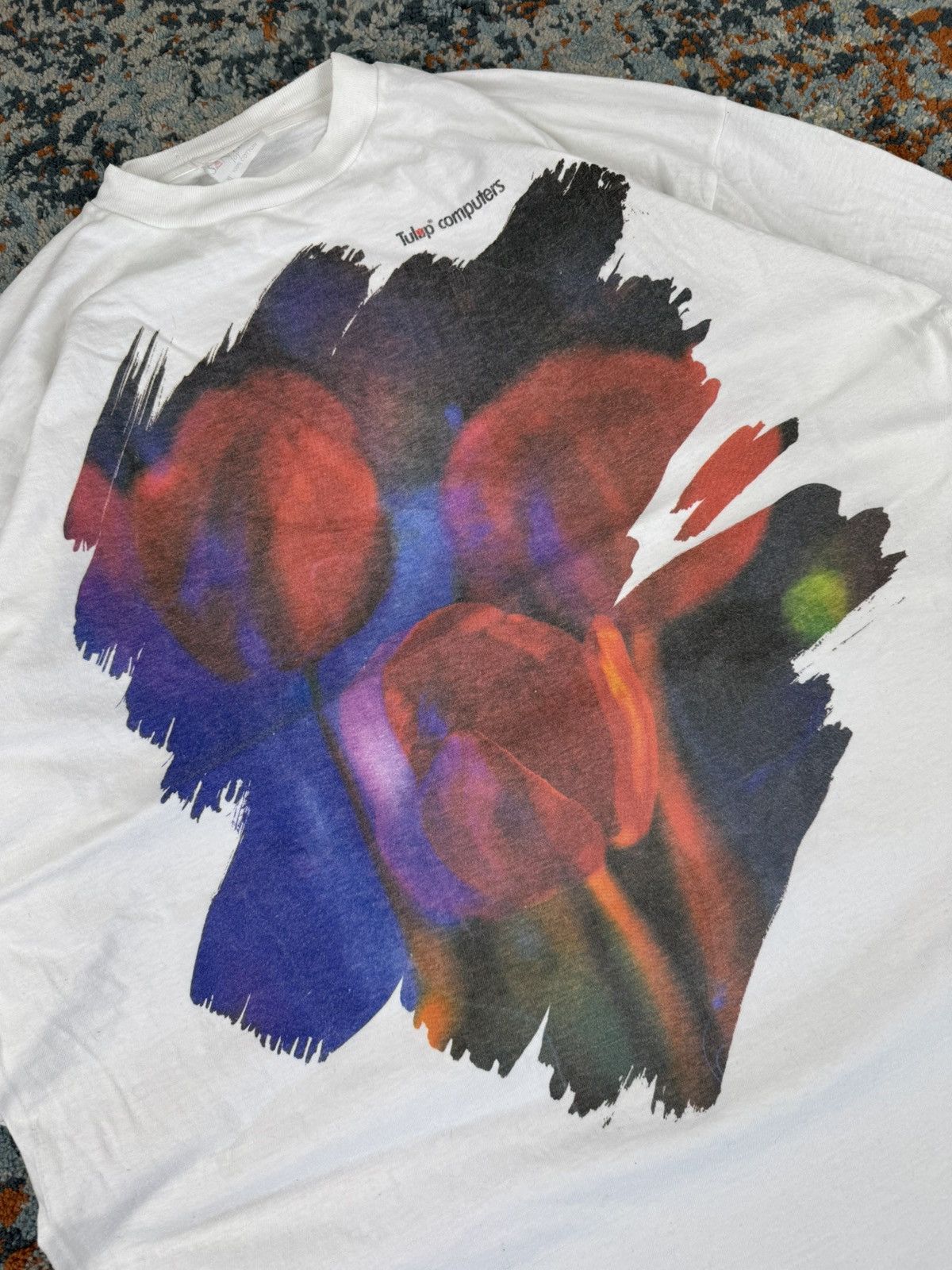 Vintage Vintage 80s Tulip computers graphic tee microsoft apple Size US XL / EU 56 / 4 - 4 Thumbnail