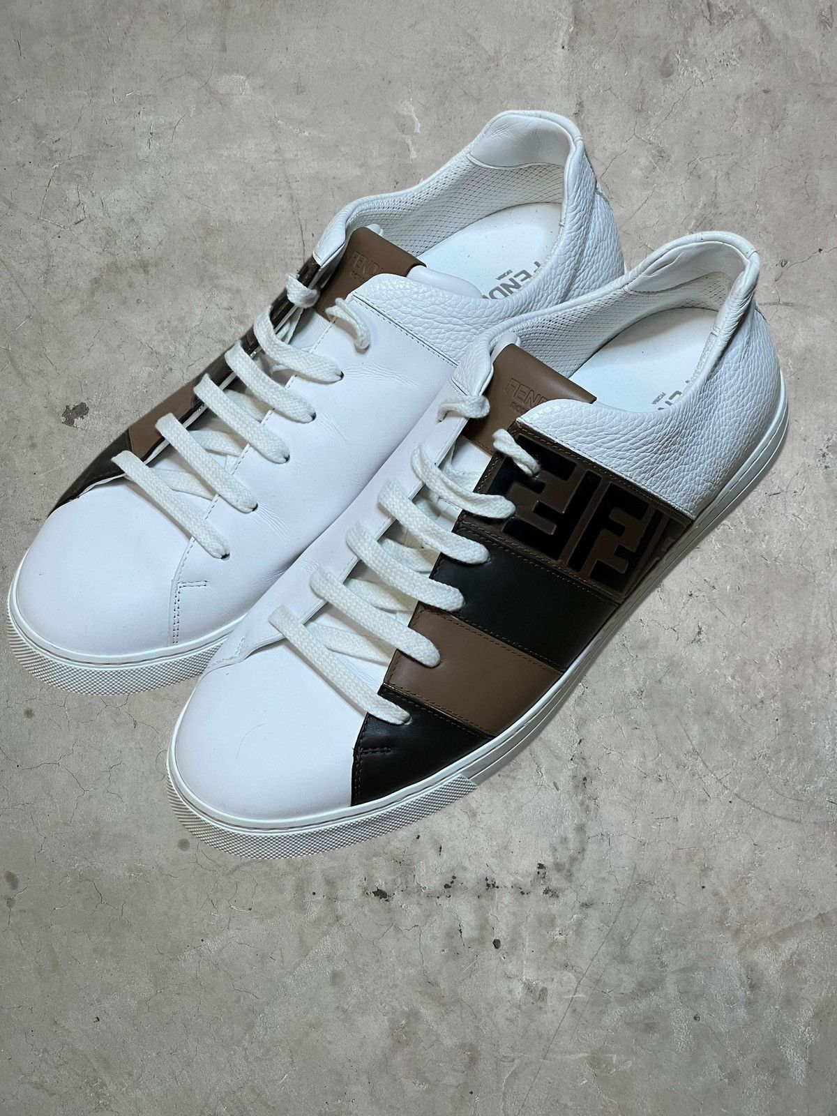 Fendi Fendi Leather Sneakers Size US 11 / EU 44 - 3 Thumbnail