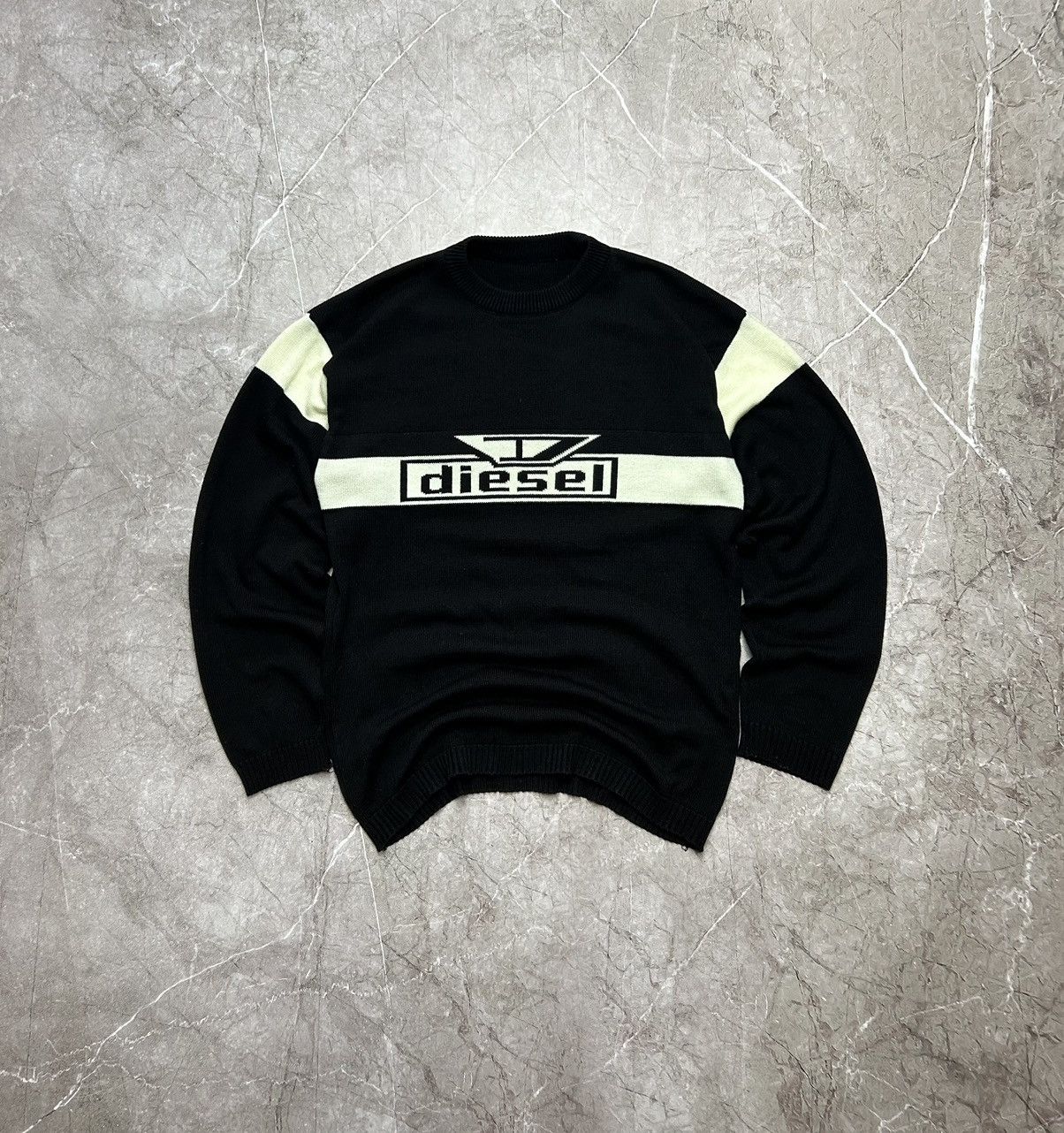 Diesel Vintage 90s Diesel Sweater Knitwear Center Logo | Grailed